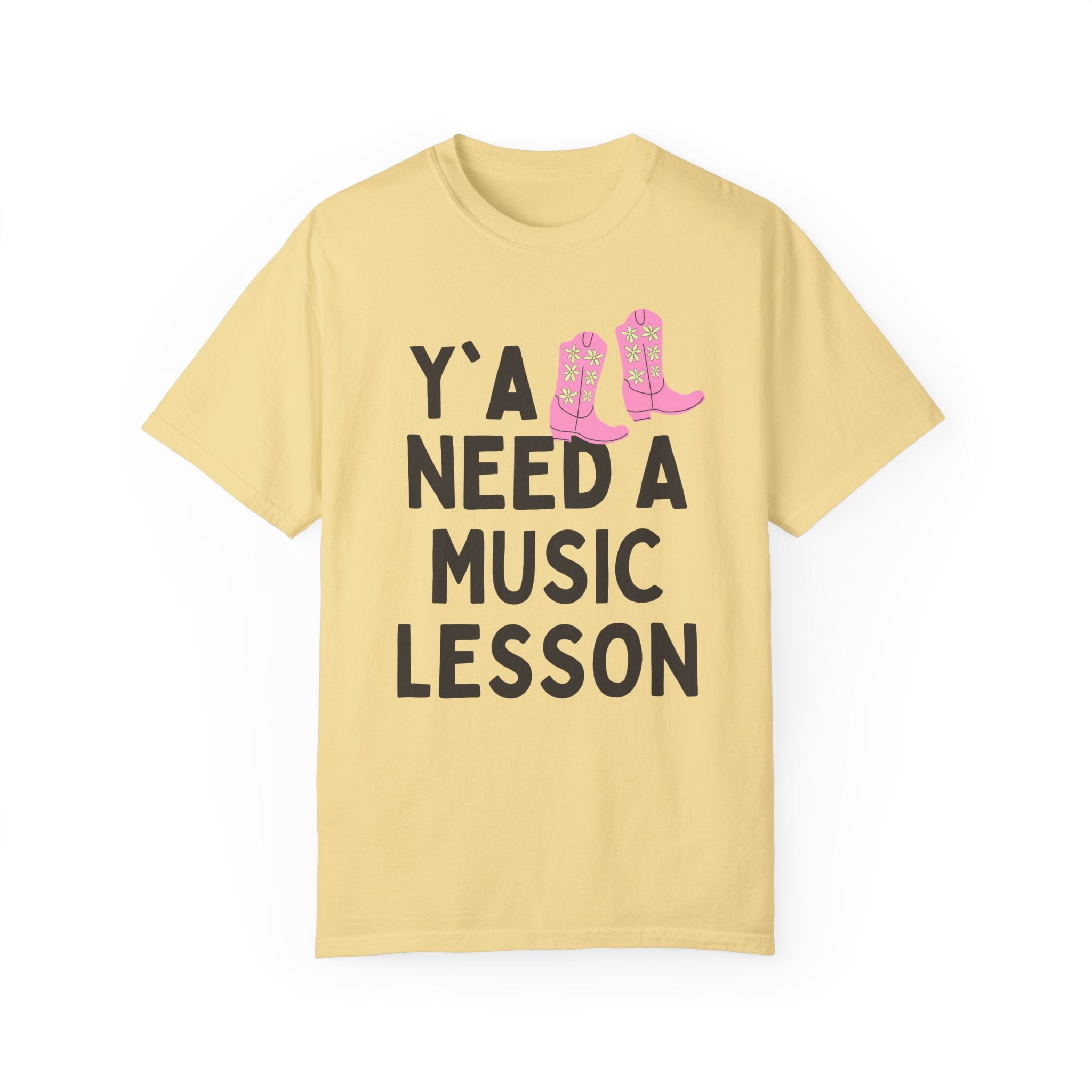 Music Teacher T-Shirt with Groovy Western Vibe: Y'all Need a Music Lesson, Chorus Teacher or Music Teacher Gift, Funny Music Teacher Present - Opal and June
