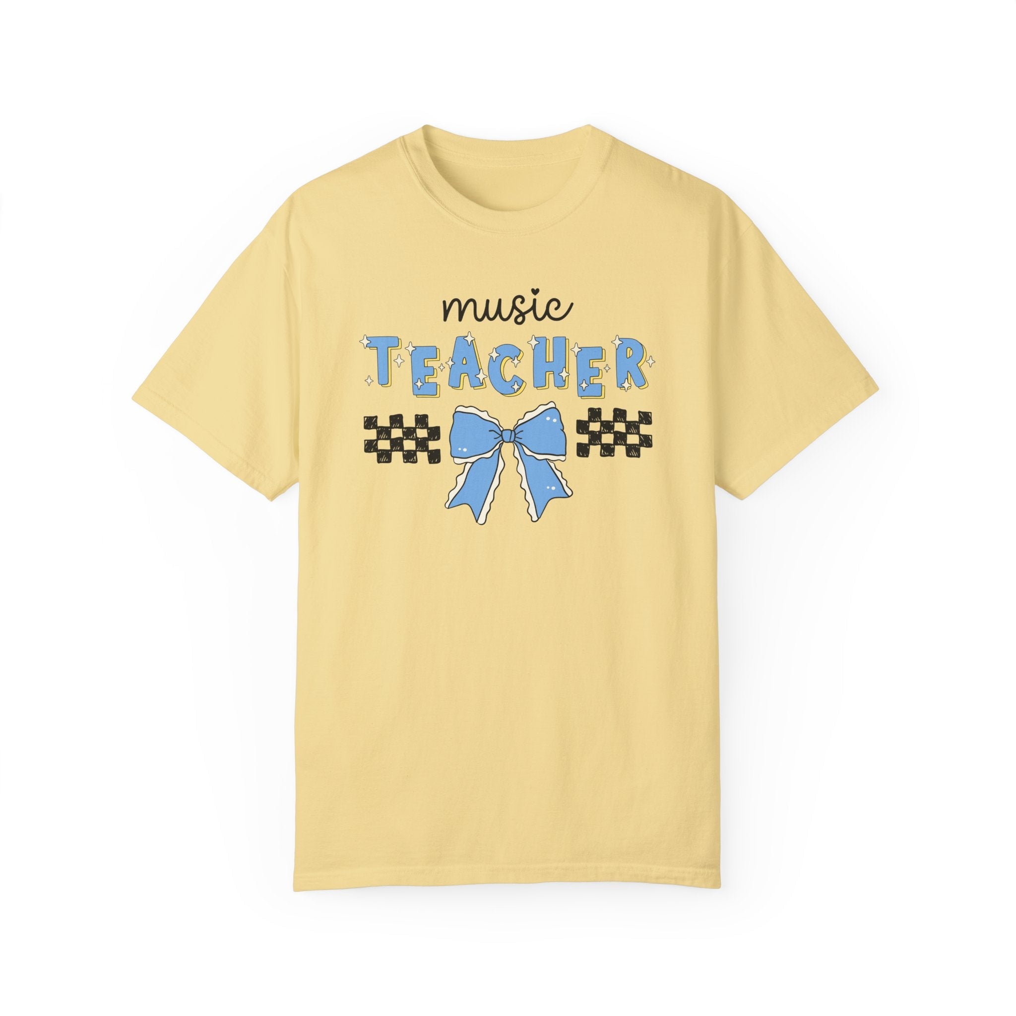 Music Teacher Tee Shirt with Cute Retro Aesthetic Bow, Present for New Math Professor or Math Major Teaching Assistant, Graduation Gift - Opal and June