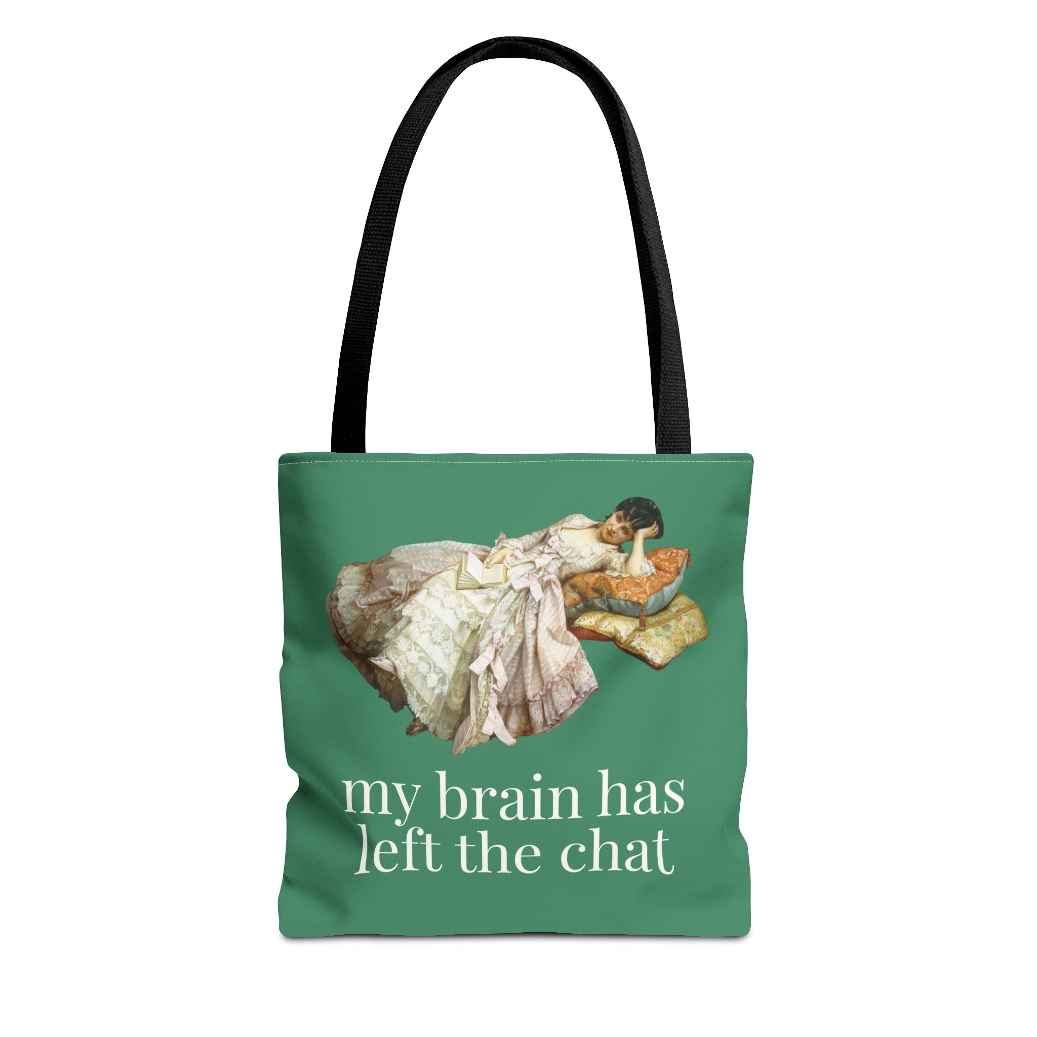 My Brain Has Left the Chart: Funny Art History Tote Bag, Painting by Auguste Toulmouche, Sarcastic French History Lover Gift, Rococo Vibe - Opal and June