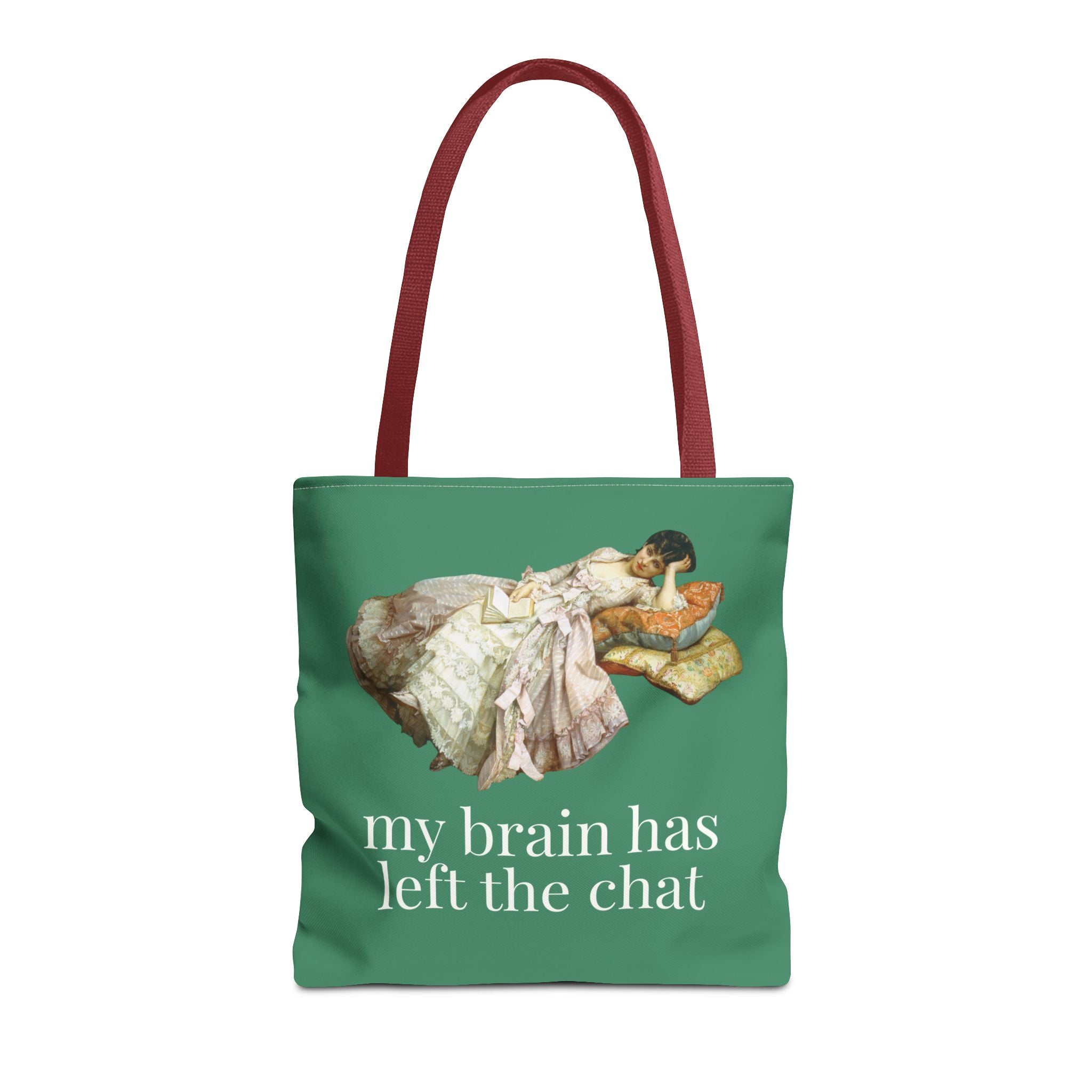 My Brain Has Left the Chart: Funny Art History Tote Bag, Painting by Auguste Toulmouche, Sarcastic French History Lover Gift, Rococo Vibe - Opal and June