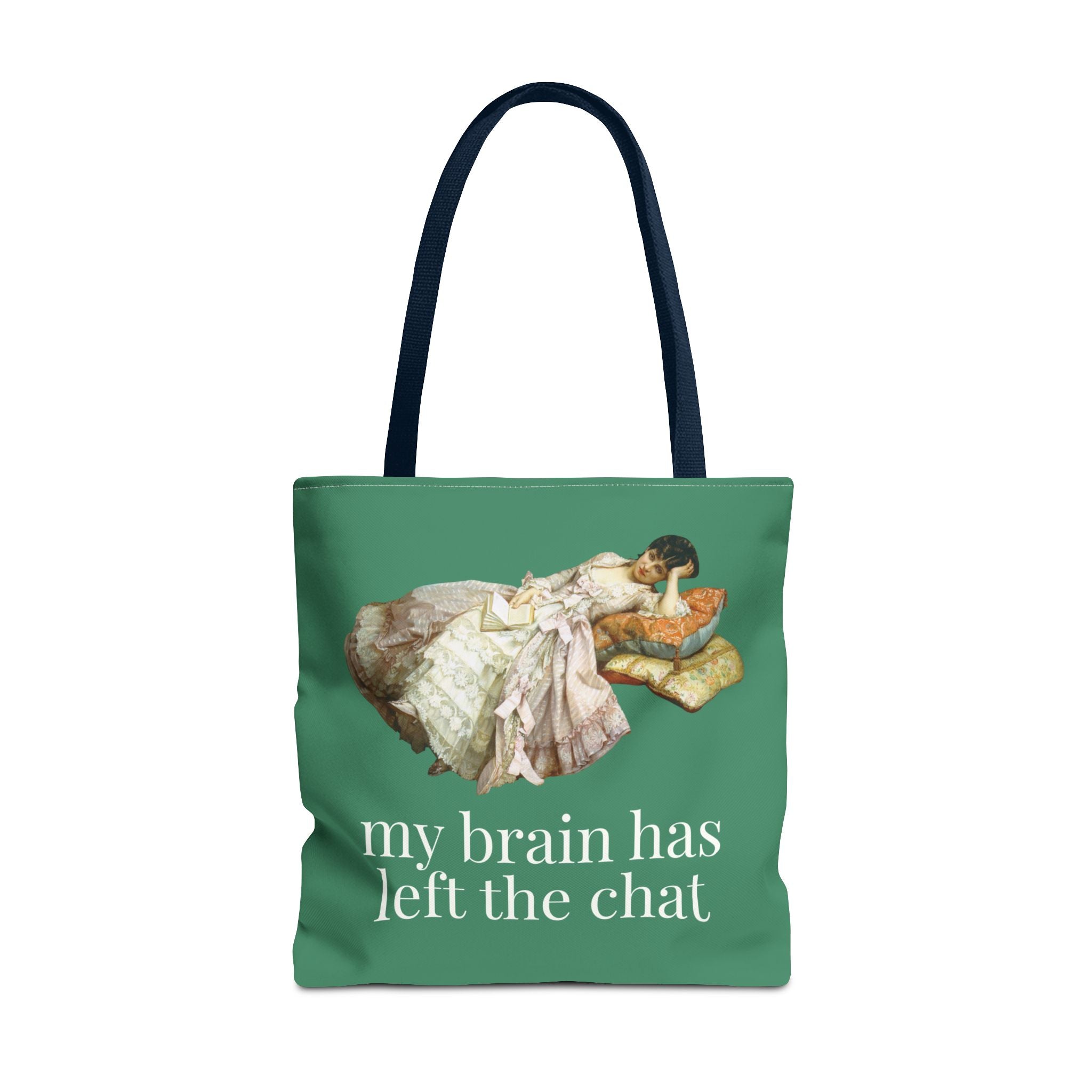My Brain Has Left the Chart: Funny Art History Tote Bag, Painting by Auguste Toulmouche, Sarcastic French History Lover Gift, Rococo Vibe - Opal and June