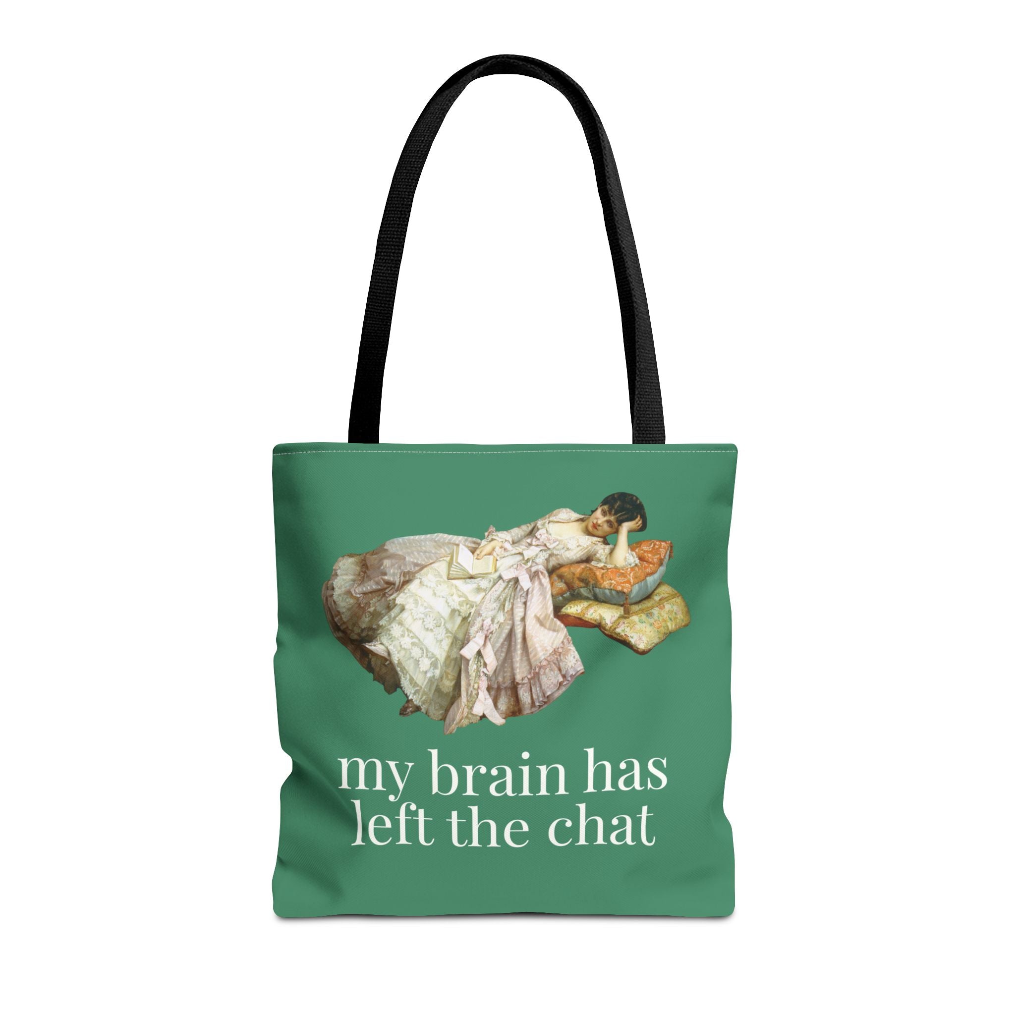 My Brain Has Left the Chart: Funny Art History Tote Bag, Painting by Auguste Toulmouche, Sarcastic French History Lover Gift, Rococo Vibe - Opal and June