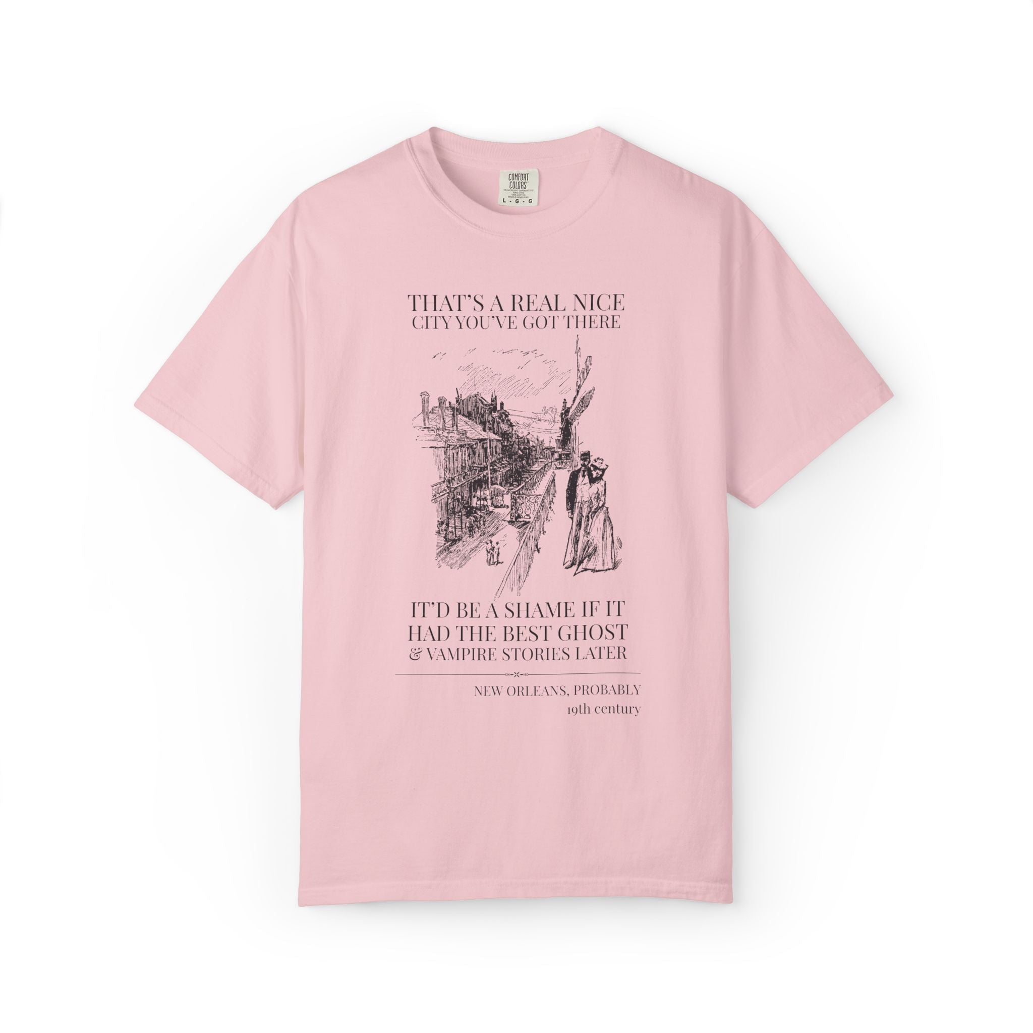 New Orleans American History Buff Tee Shirt, 19th Century Historian Gift, Spooky History Stories with Vampires Ghosts, Halloween History Tee - Opal and June