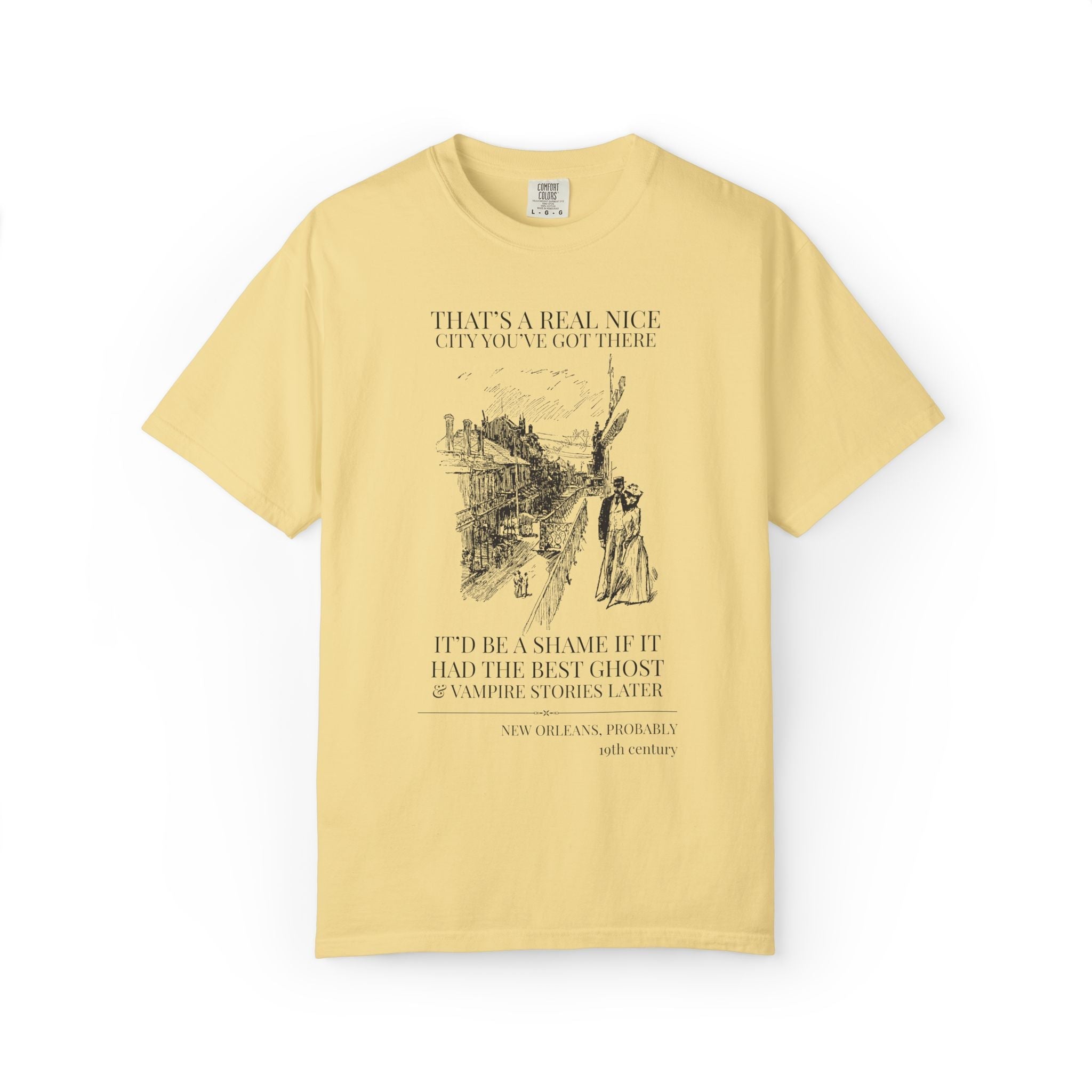 New Orleans American History Buff Tee Shirt, 19th Century Historian Gift, Spooky History Stories with Vampires Ghosts, Halloween History Tee - Opal and June