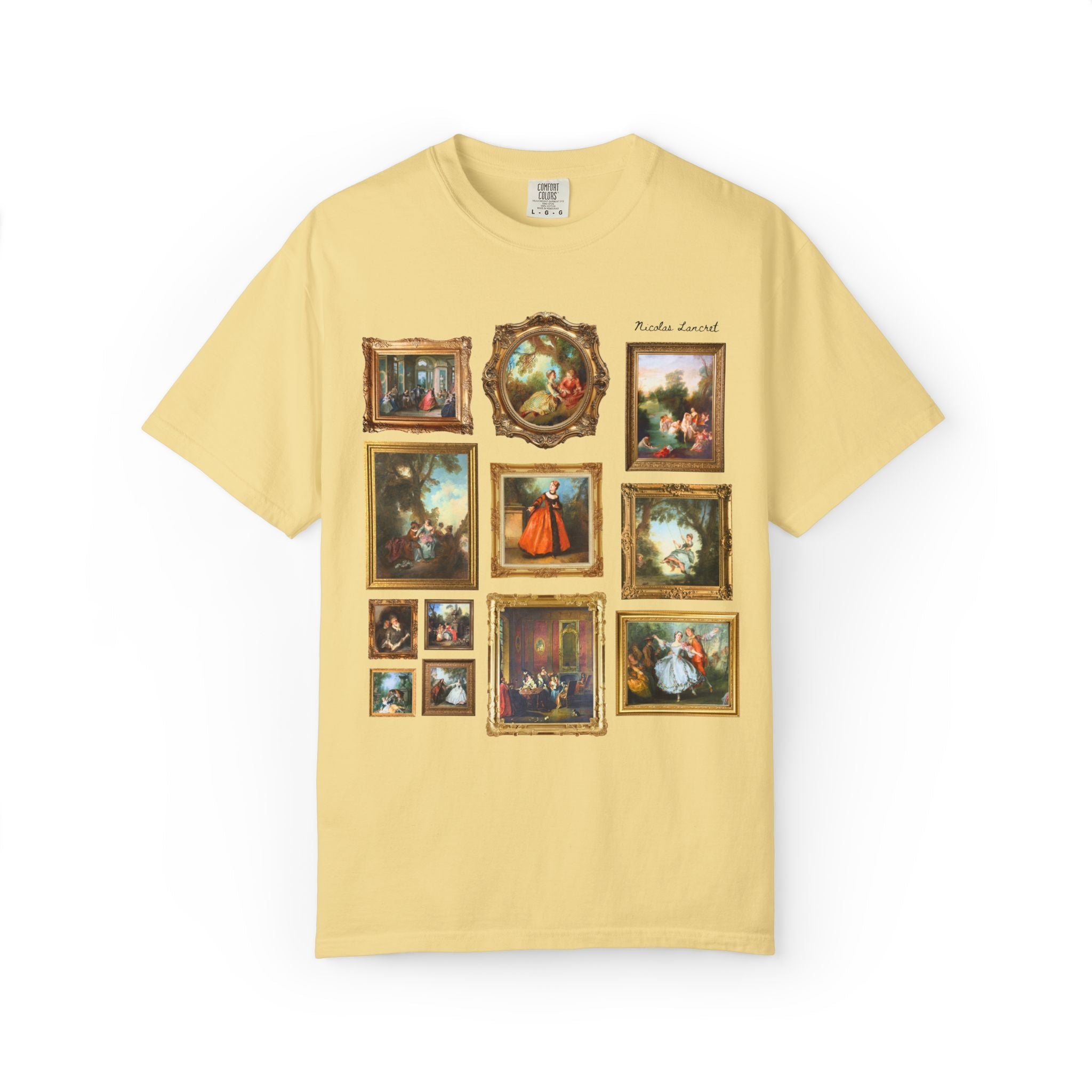 Nicolas Lancret Rococo Art HIistory Lover T-Shirt: Famous Paintings, 18th Century French History Buff Gift, Museum Lover, European Art Tee - Opal and June
