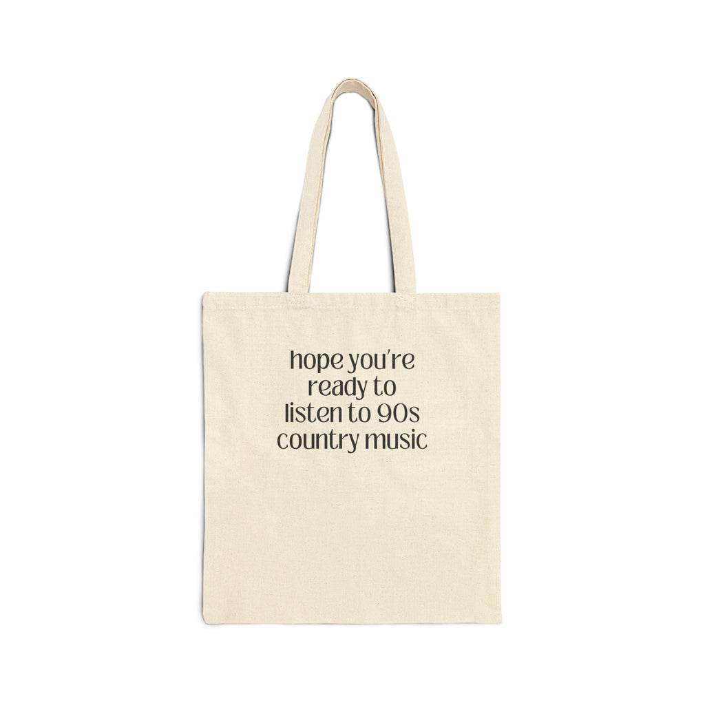 Nineties Country Music Lover Tote Bag, Funny Saying Cute Birthday Gift for Friend Who Loves 1990s Western Music, Silly Mother's Day Present - Opal and June