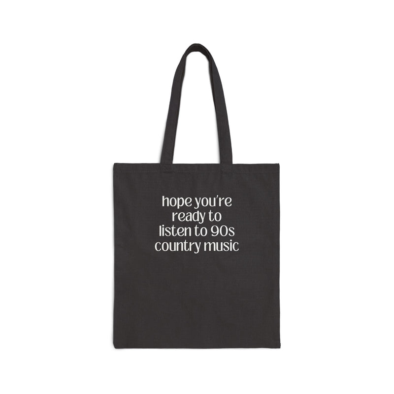 Nineties Country Music Lover Tote Bag, Funny Saying Cute Birthday Gift for Friend Who Loves 1990s Western Music, Silly Mother's Day Present - Opal and June