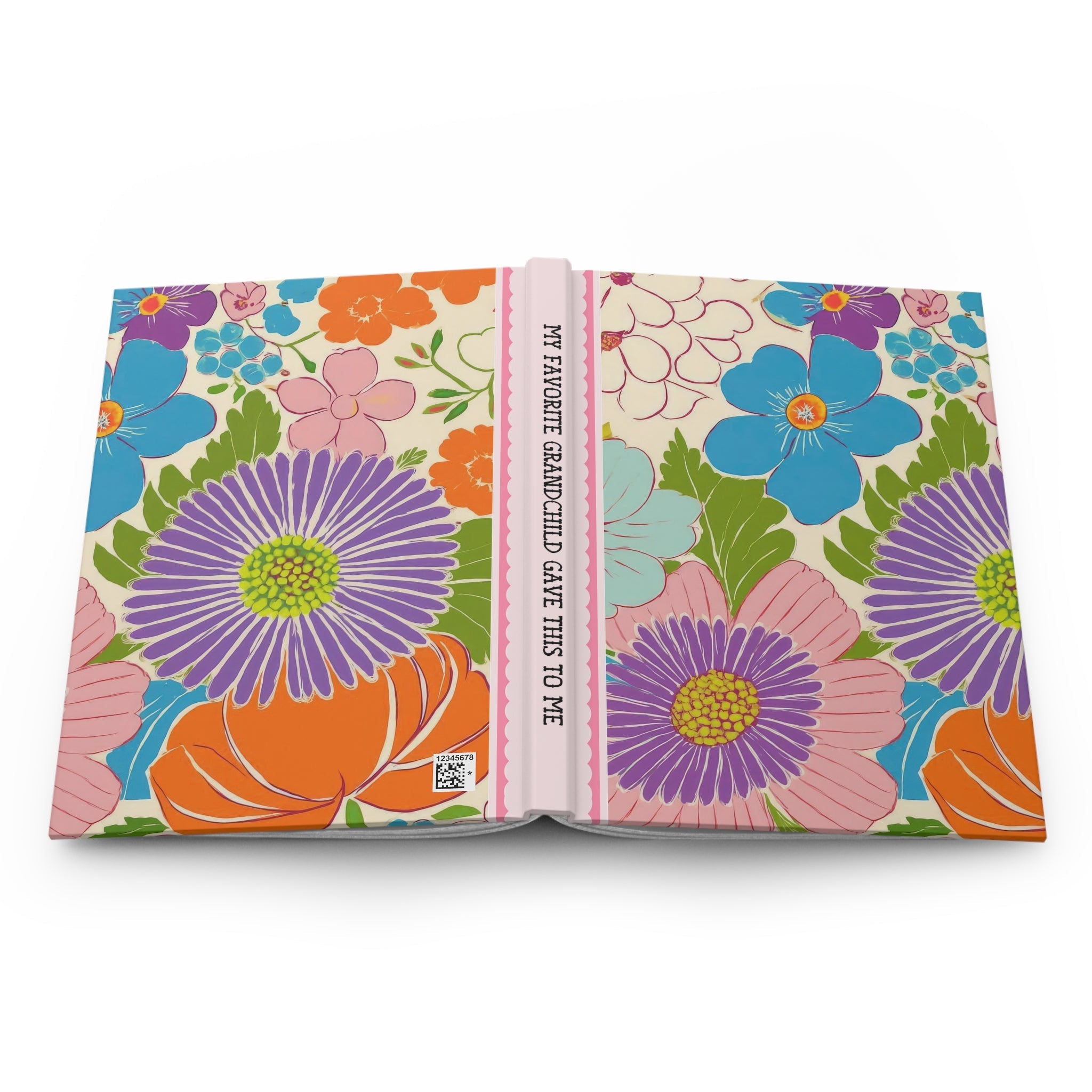 Notebook for Grandma or Nana: My Favorite Grandchild Gave This To Me, Funny Floral Gift from Granddaughter or Grandson, Silly Retro Journal with Lined Pages - Opal and June