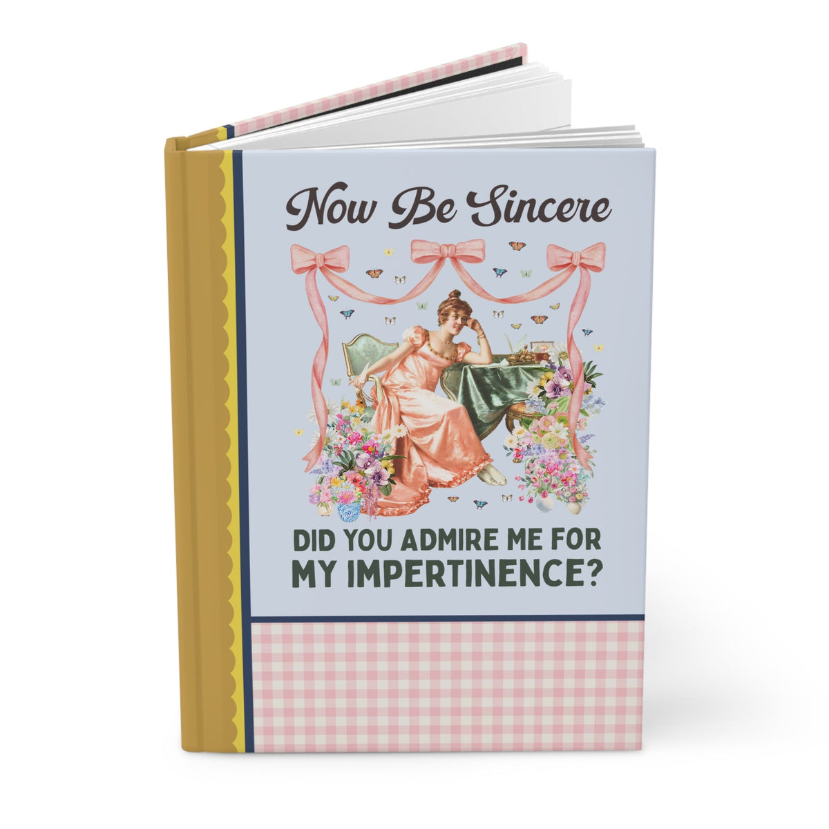 Now Be Sincere: Do You Admire Me For My Impertinence? | Pride and Prejudice Jane Austen Art History Buff Notebook, Painting by Vittorio Reggianini - Opal and June