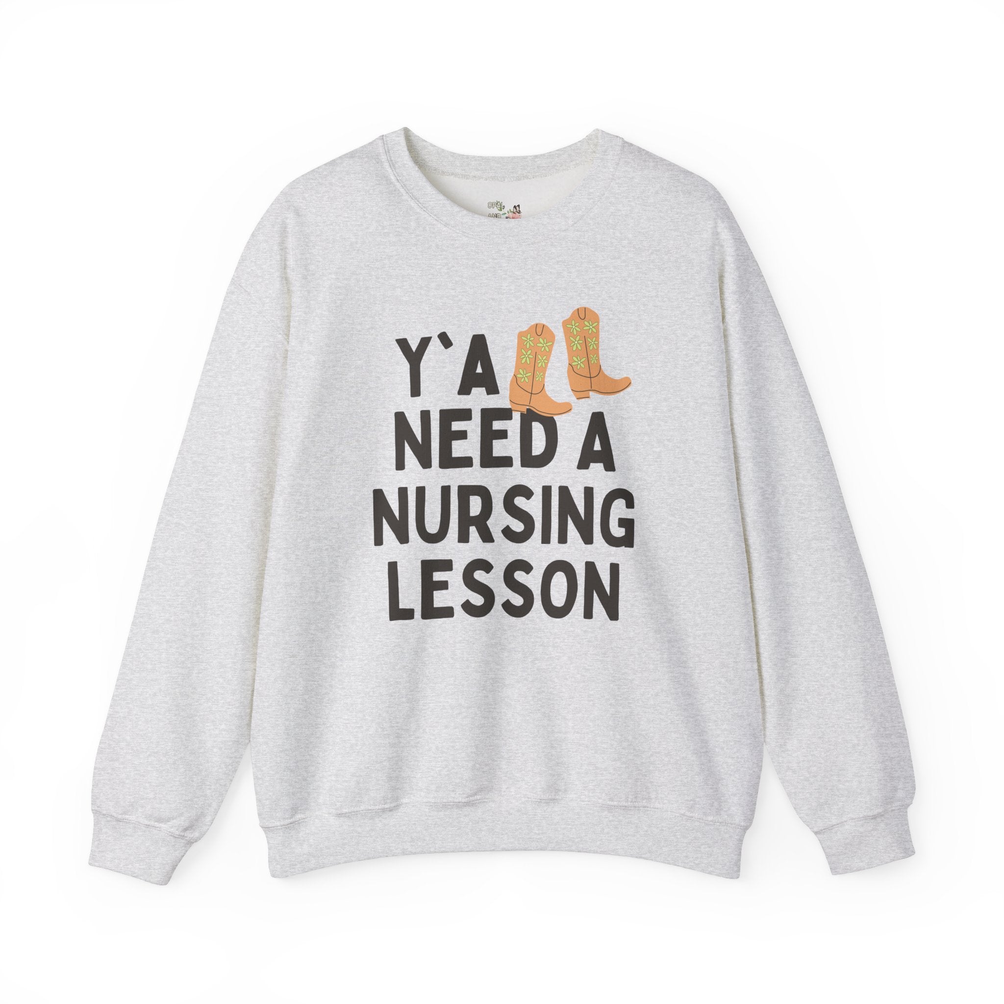 Nursing Teacher Sweatshirt, Groovy Western Vibe: Y'all Need a Nursing Lesson, Registered Nurse Educator, Gift for Nursing School Professor - Opal and June