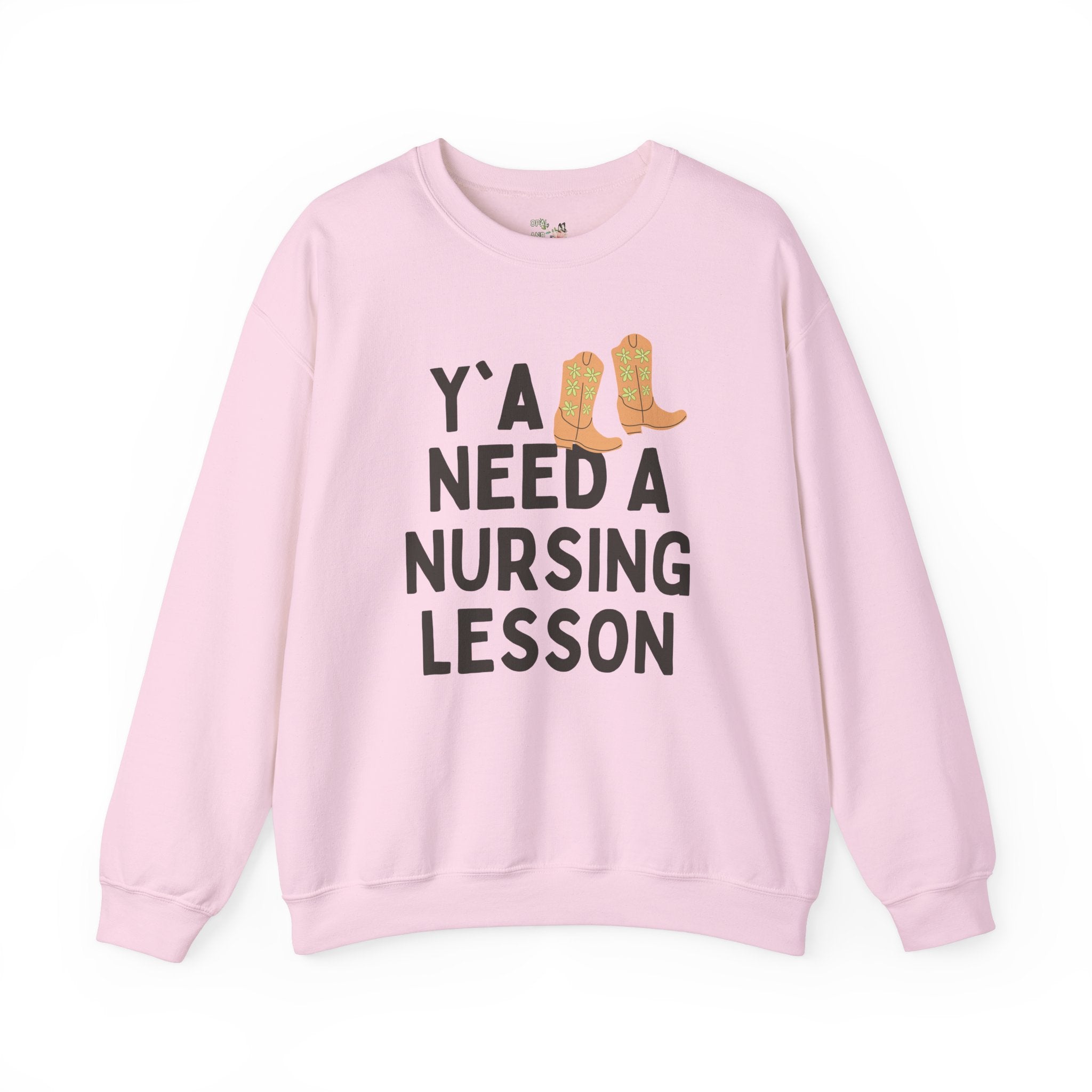 Nursing Teacher Sweatshirt, Groovy Western Vibe: Y'all Need a Nursing Lesson, Registered Nurse Educator, Gift for Nursing School Professor - Opal and June