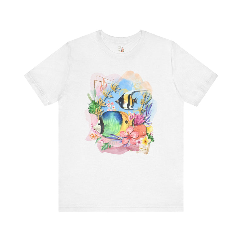 Ocean Tee Shirt with Fish - Opal and June