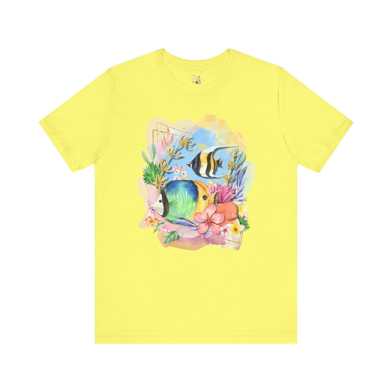 Ocean Tee Shirt with Fish - Opal and June