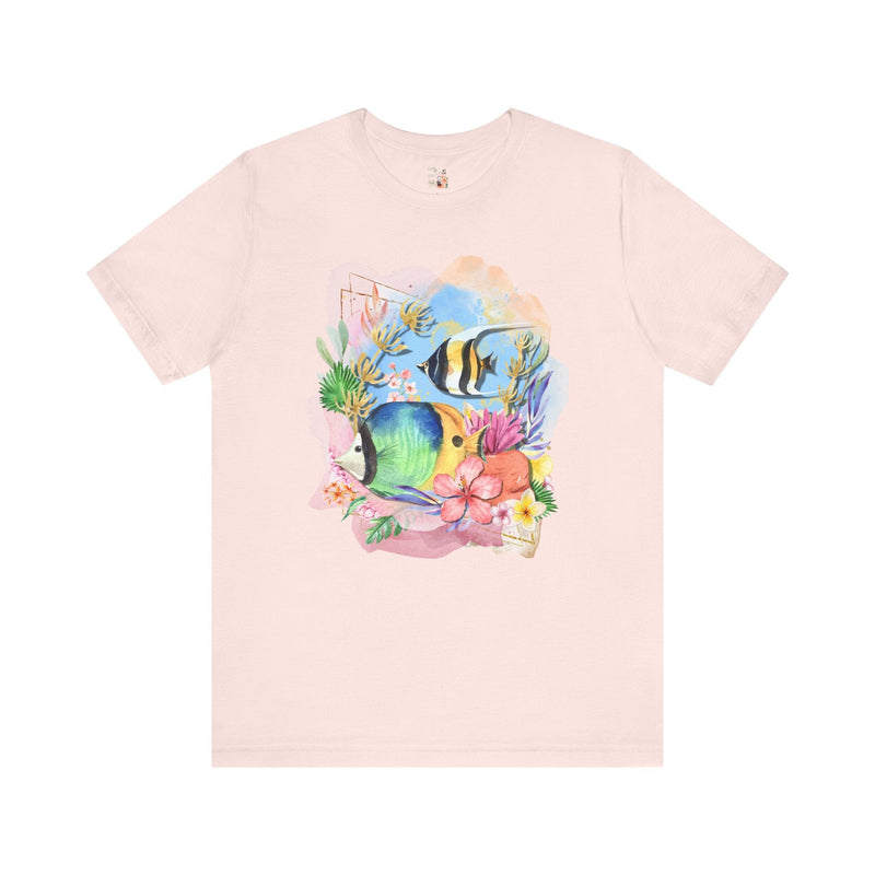 Ocean Tee Shirt with Fish - Opal and June