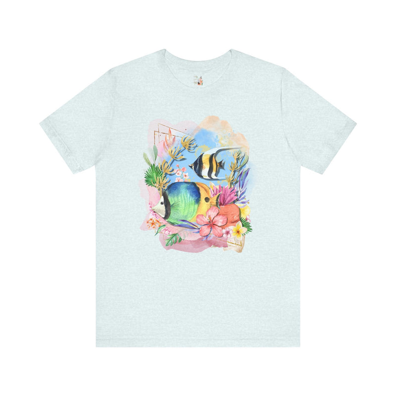 Ocean Tee Shirt with Fish - Opal and June