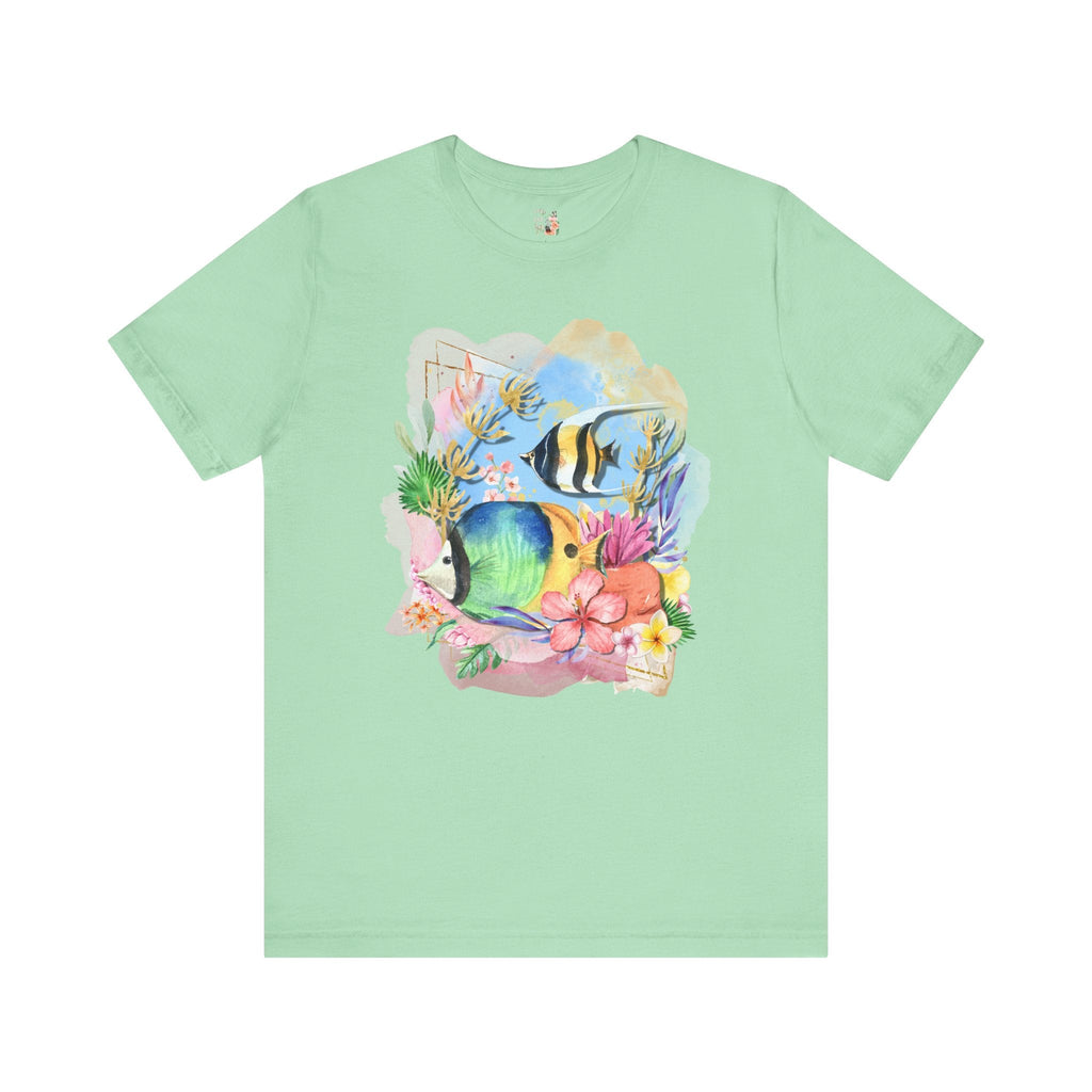 Ocean Tee Shirt with Fish - Opal and June