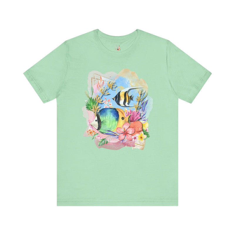 Ocean Tee Shirt with Fish - Opal and June