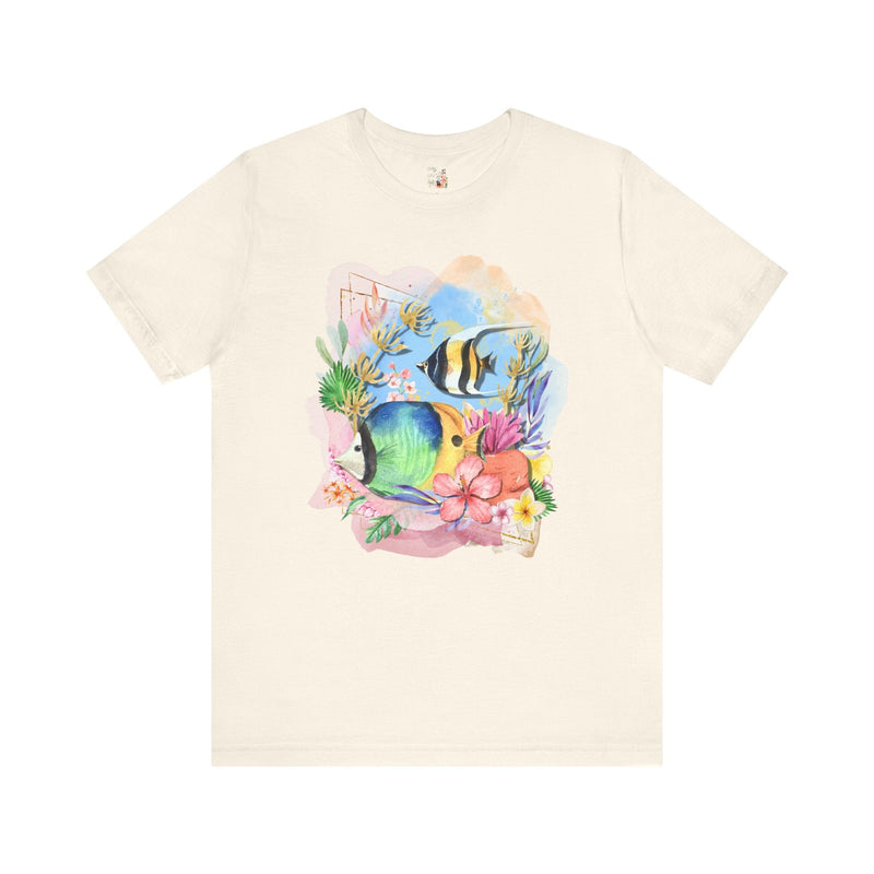 Ocean Tee Shirt with Fish - Opal and June