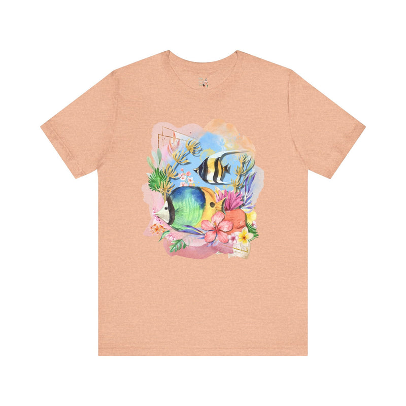 Ocean Tee Shirt with Fish - Opal and June