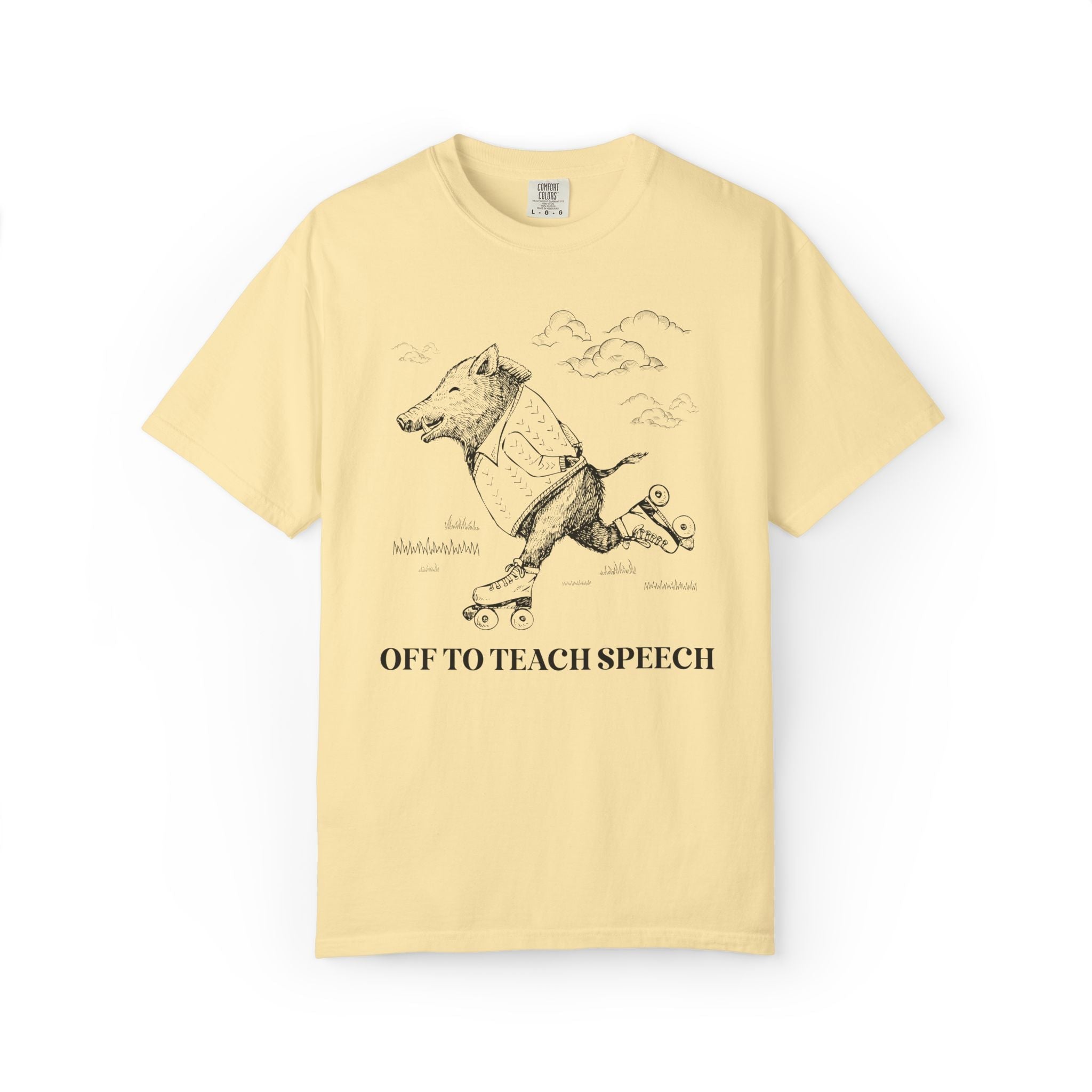 Off to Teach Speech: Funny Razorback Tee Shirt for Teacher Team, Nostalgic Animal Lover Back to School T-Shirt - Opal and June