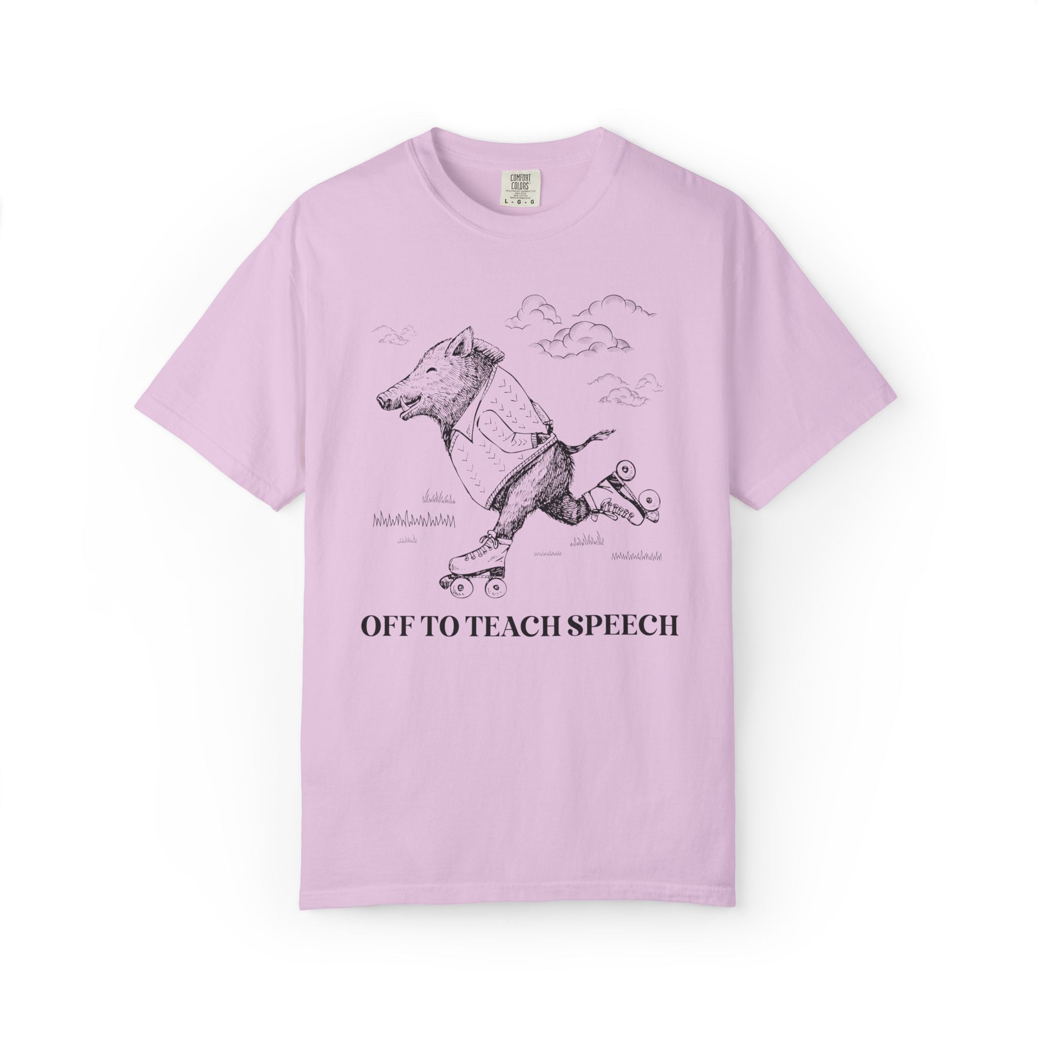 Off to Teach Speech: Funny Razorback Tee Shirt for Teacher Team, Nostalgic Animal Lover Back to School T-Shirt - Opal and June
