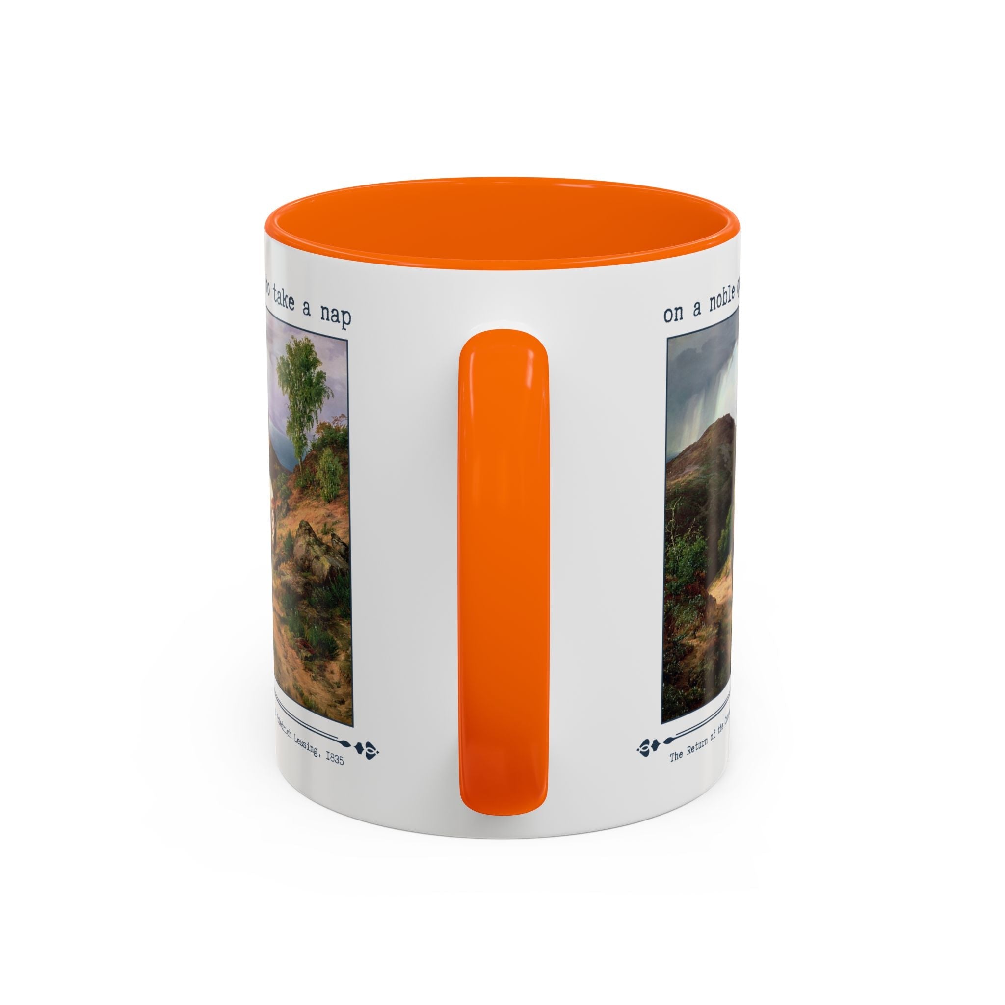 On a Noble Quest to Take a Nap 11 Oz Coffee Mug: Art History Napping Gift for Friend or Sister Who Loves Naps and Medieval History, Mug for Historian Who Loves Sleep - Opal and June