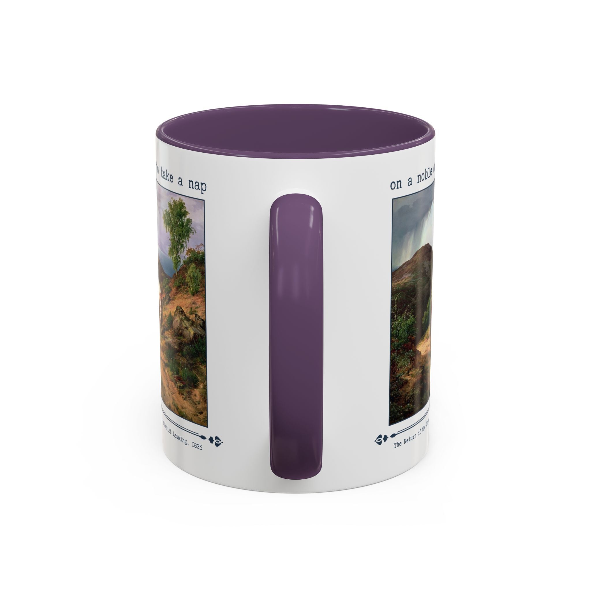 On a Noble Quest to Take a Nap 11 Oz Coffee Mug: Art History Napping Gift for Friend or Sister Who Loves Naps and Medieval History, Mug for Historian Who Loves Sleep - Opal and June