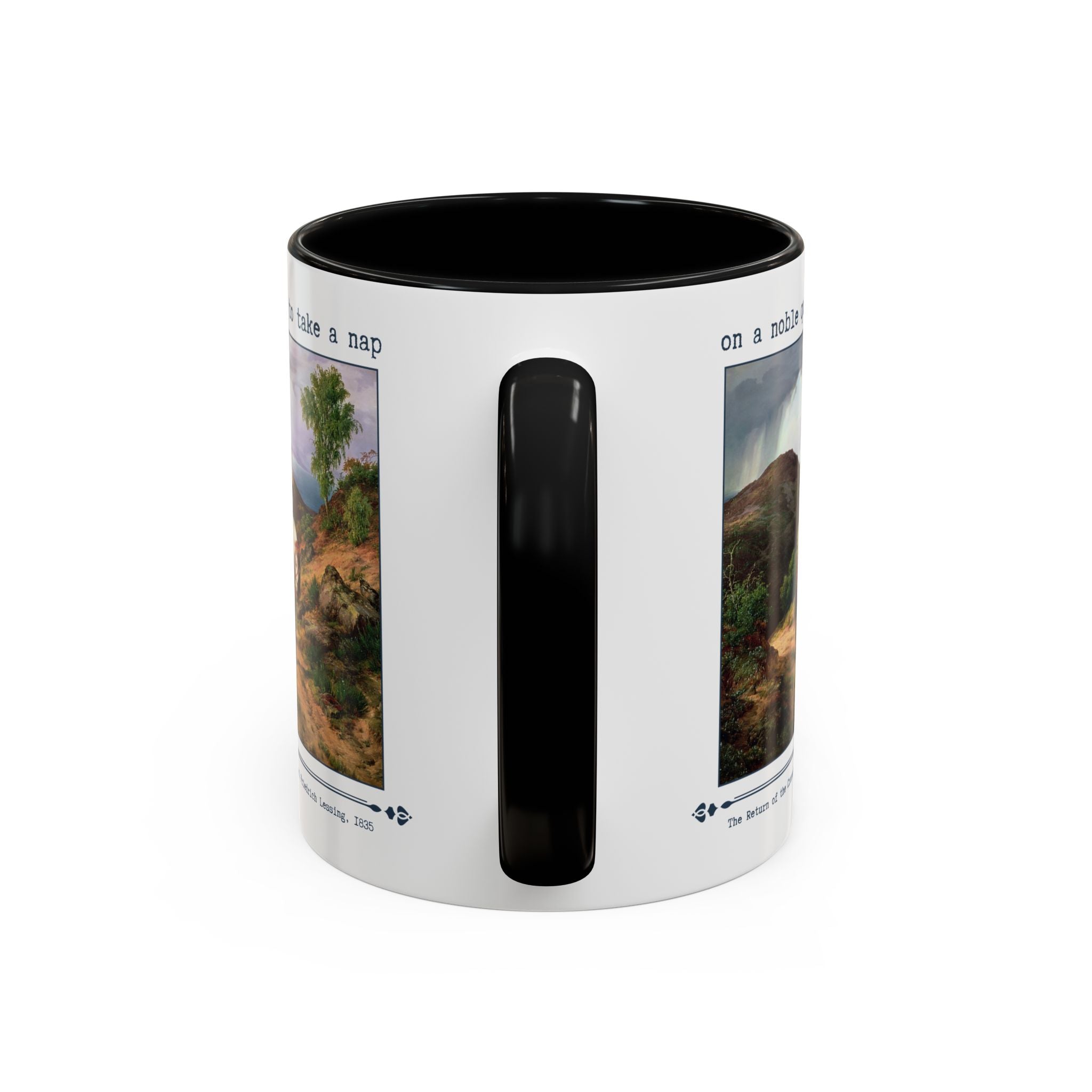On a Noble Quest to Take a Nap 11 Oz Coffee Mug: Art History Napping Gift for Friend or Sister Who Loves Naps and Medieval History, Mug for Historian Who Loves Sleep - Opal and June