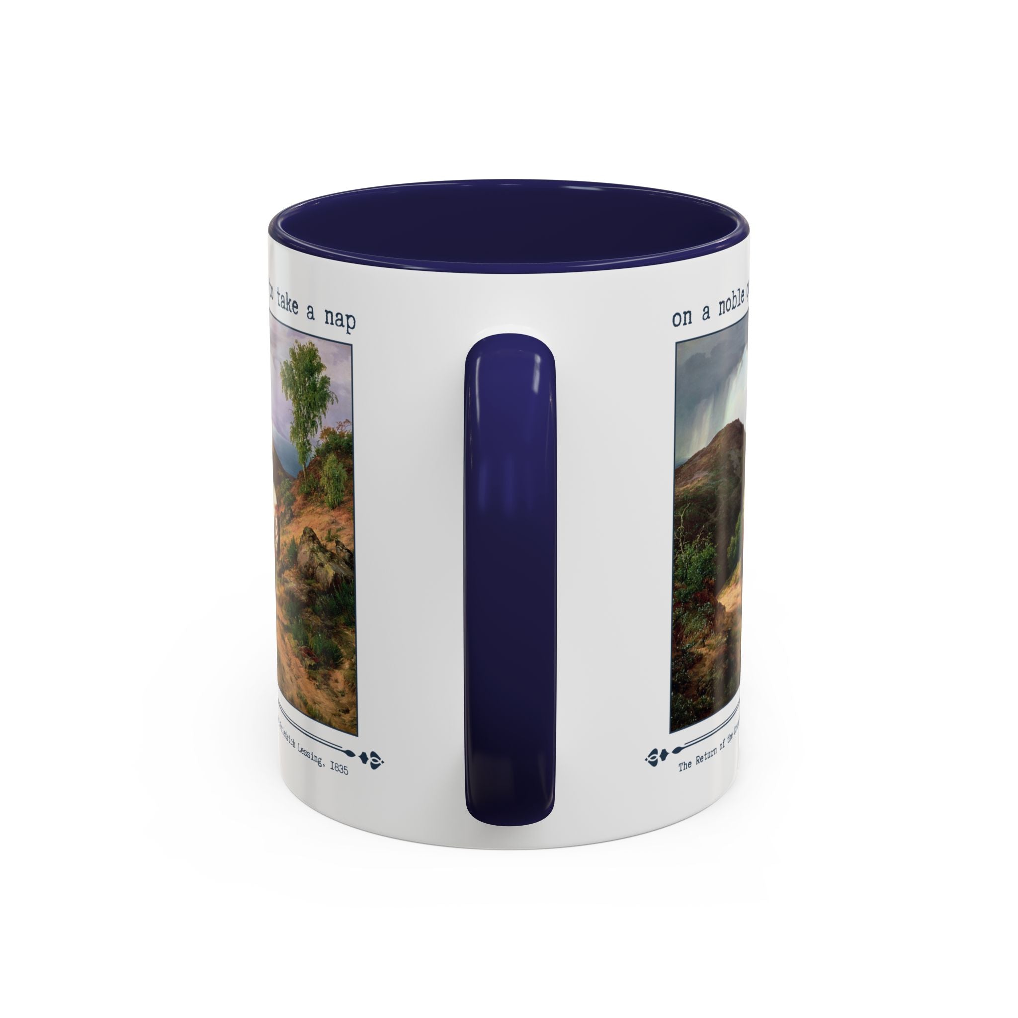 On a Noble Quest to Take a Nap 11 Oz Coffee Mug: Art History Napping Gift for Friend or Sister Who Loves Naps and Medieval History, Mug for Historian Who Loves Sleep - Opal and June