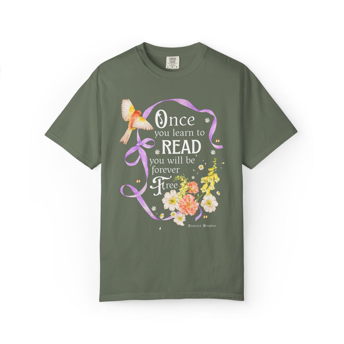 Once You Learn to Read You Will Be Forever Free, Frederick Douglass American Abolitionist and Black History Month Tee for Book Lover - Opal and June