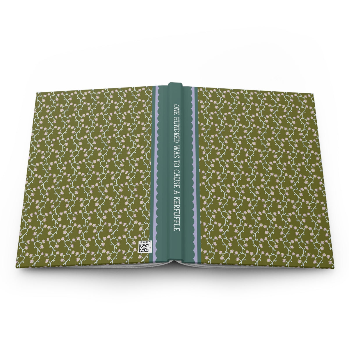 One Hundred Ways to Cause a Kerfuffle: Funny Iconic Spine Notebook with Flowers, Floral Whimsy Hardcover Journal for Writer or Friend Who Love to Journal - Opal and June