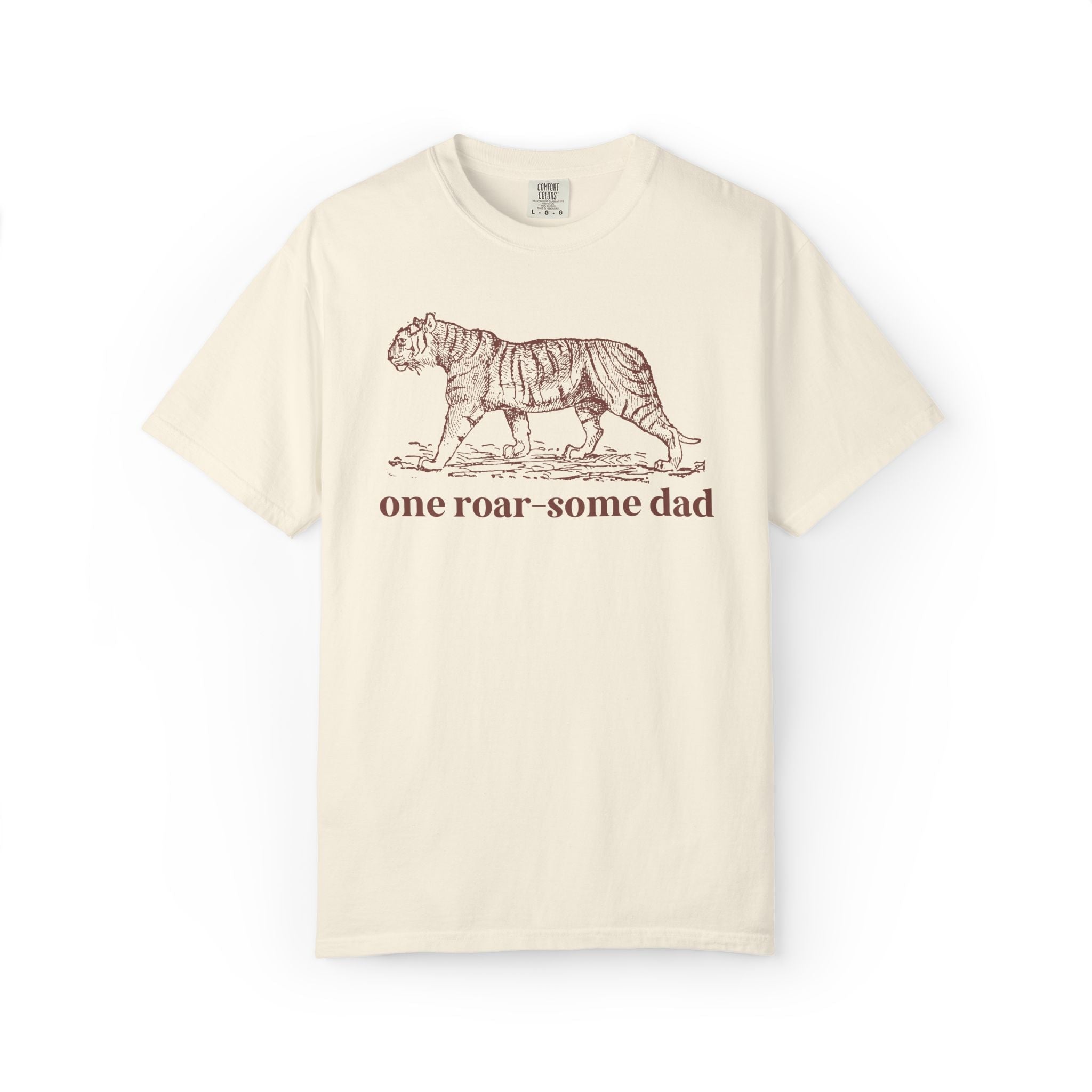 One Roar - Some Dad: Cute Animal Lover Tee Shirt for Dad Who Loves Tigers, Silly Father's Day Gift from Toddler or Son, Kitschy 90s Aesthetic - Opal and June