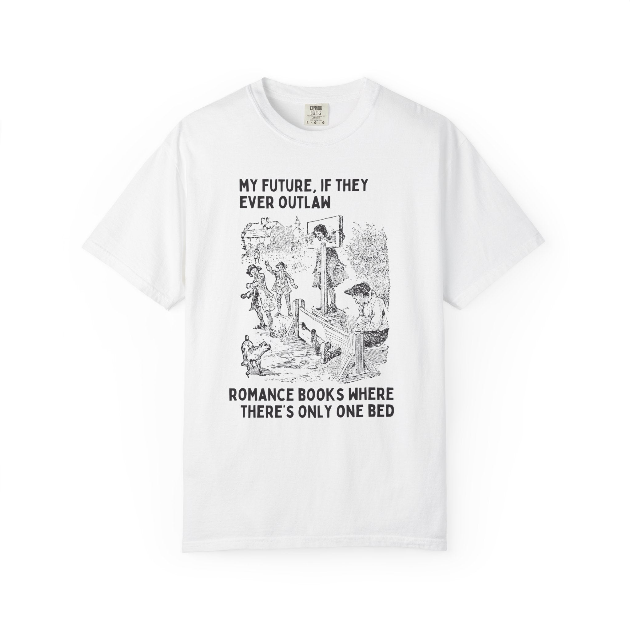 Only One Bed Romance Tropes Tee Shirt for Fantasy Romance Reader, Historical Romance Book Lover Gift Idea for Moms Who Read, Bookish Gift - Opal and June