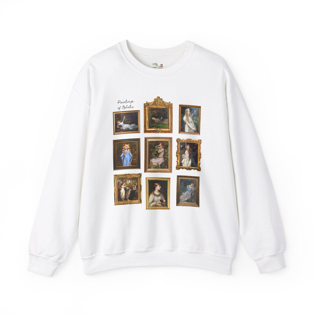 Ophelia William Shakespeare Sweatshirt: Famous Paintings of Ophelia from Hamlet, English Classic Literature Major Gift, Librarian Bookworm - Opal and June