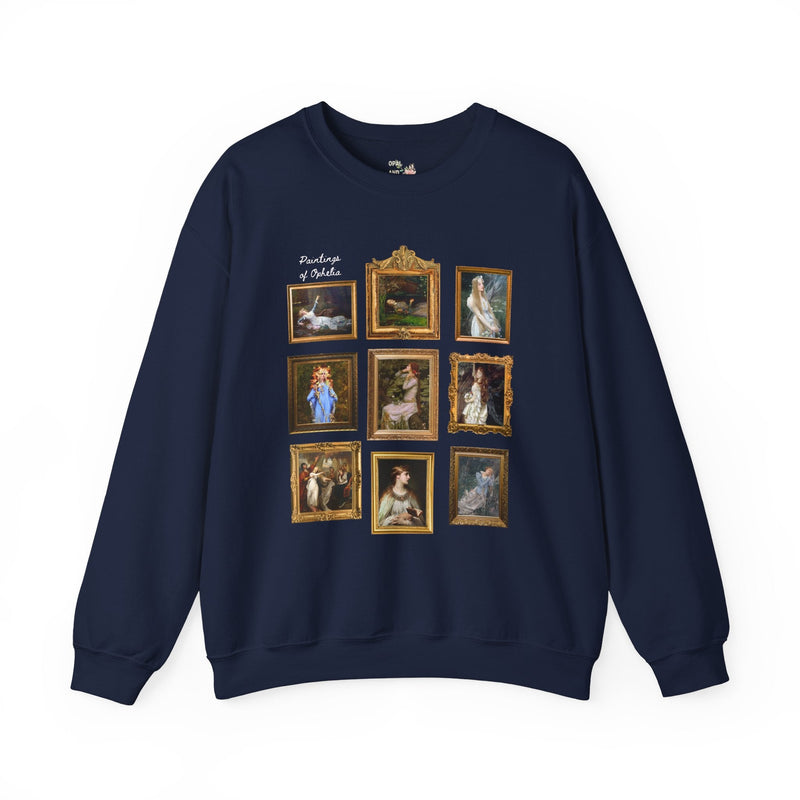 Ophelia William Shakespeare Sweatshirt: Famous Paintings of Ophelia from Hamlet, English Classic Literature Major Gift, Librarian Bookworm - Opal and June