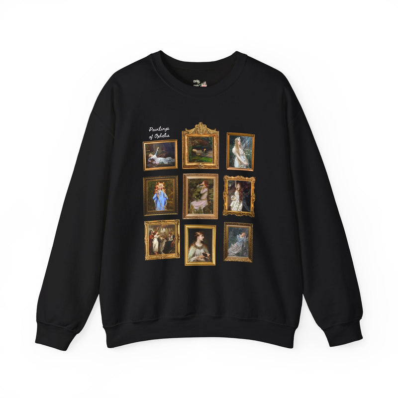 Ophelia William Shakespeare Sweatshirt: Famous Paintings of Ophelia from Hamlet, English Classic Literature Major Gift, Librarian Bookworm - Opal and June