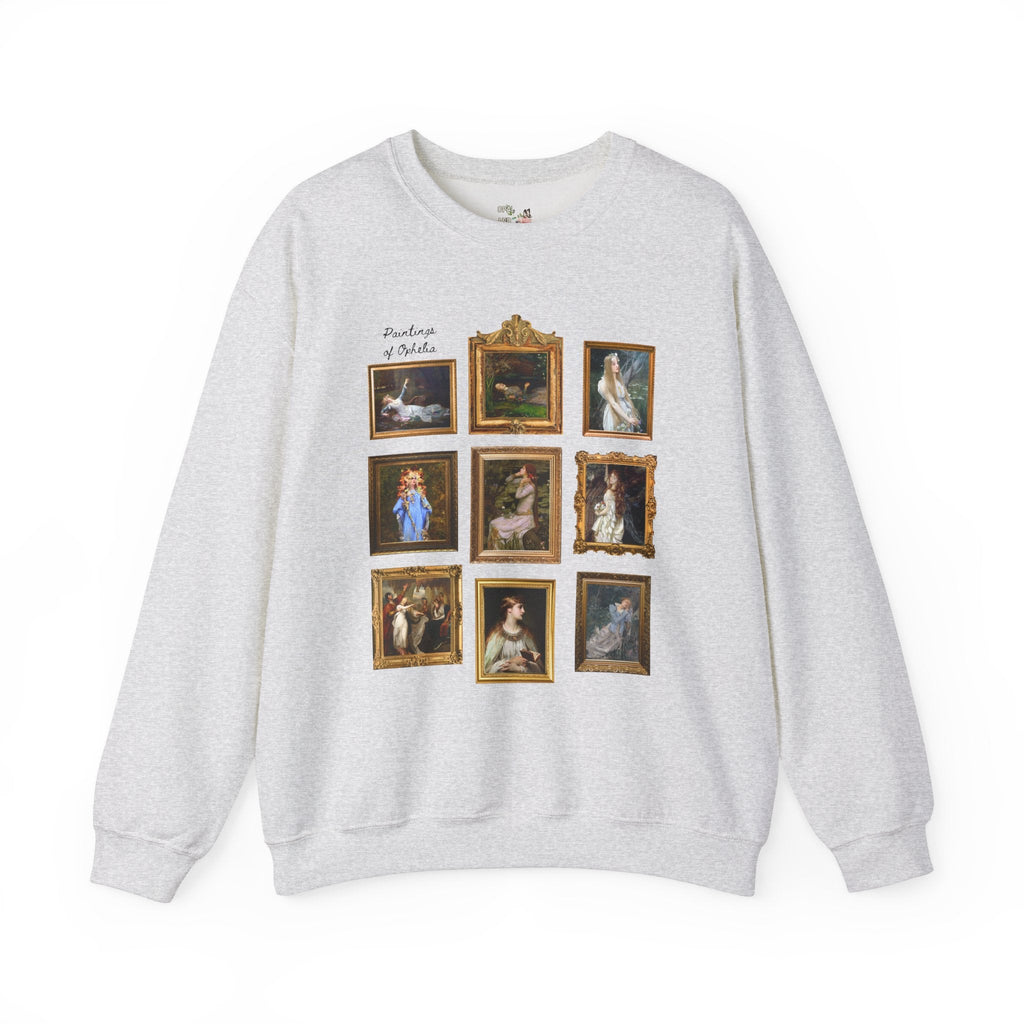 Ophelia William Shakespeare Sweatshirt: Famous Paintings of Ophelia from Hamlet, English Classic Literature Major Gift, Librarian Bookworm - Opal and June