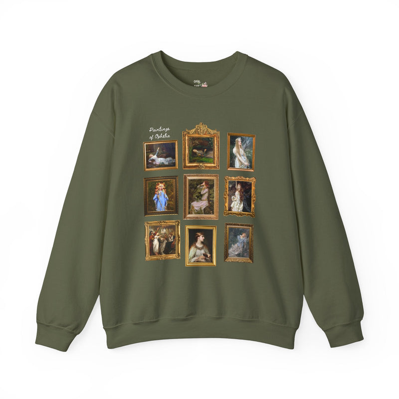 Ophelia William Shakespeare Sweatshirt: Famous Paintings of Ophelia from Hamlet, English Classic Literature Major Gift, Librarian Bookworm - Opal and June