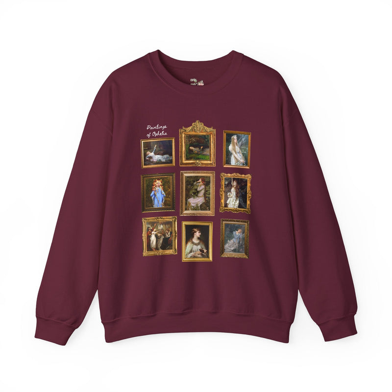 Ophelia William Shakespeare Sweatshirt: Famous Paintings of Ophelia from Hamlet, English Classic Literature Major Gift, Librarian Bookworm - Opal and June