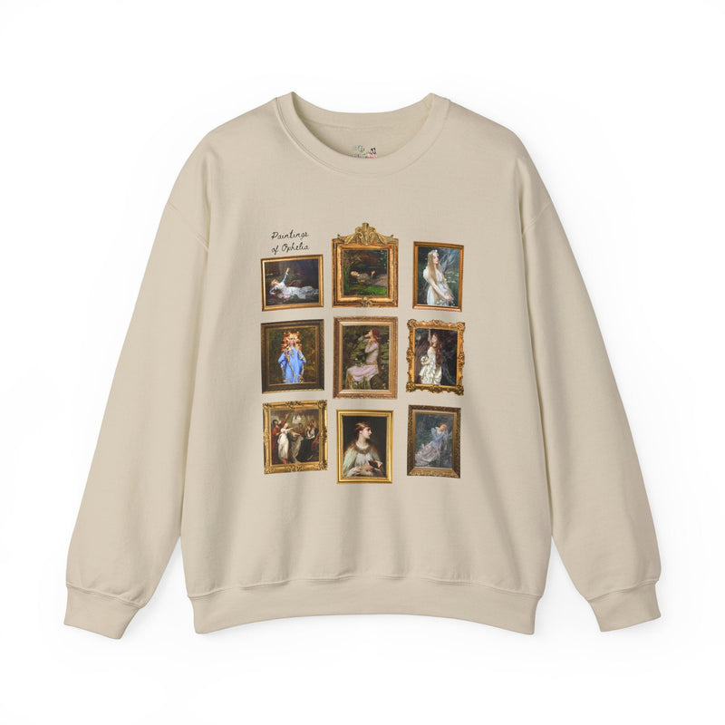 Ophelia William Shakespeare Sweatshirt: Famous Paintings of Ophelia from Hamlet, English Classic Literature Major Gift, Librarian Bookworm - Opal and June