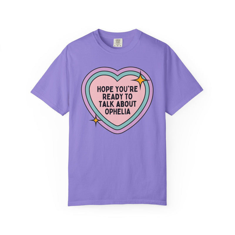 Ophelia William Shakespeare Tee Shirt for Bookworm Who Loves Hamlet, 16th Century Classic Literature, English Teacher or Professor Gift - Opal and June