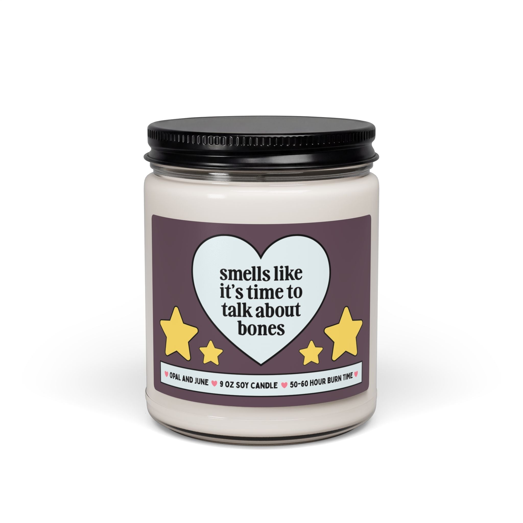 Osteologist or Forensic Anthropologist Gift, Orthopedist or Orthopedic Surgeon Gift, Rheumatologist Nursing Gift, Candle: Talk About Bones - Opal and June