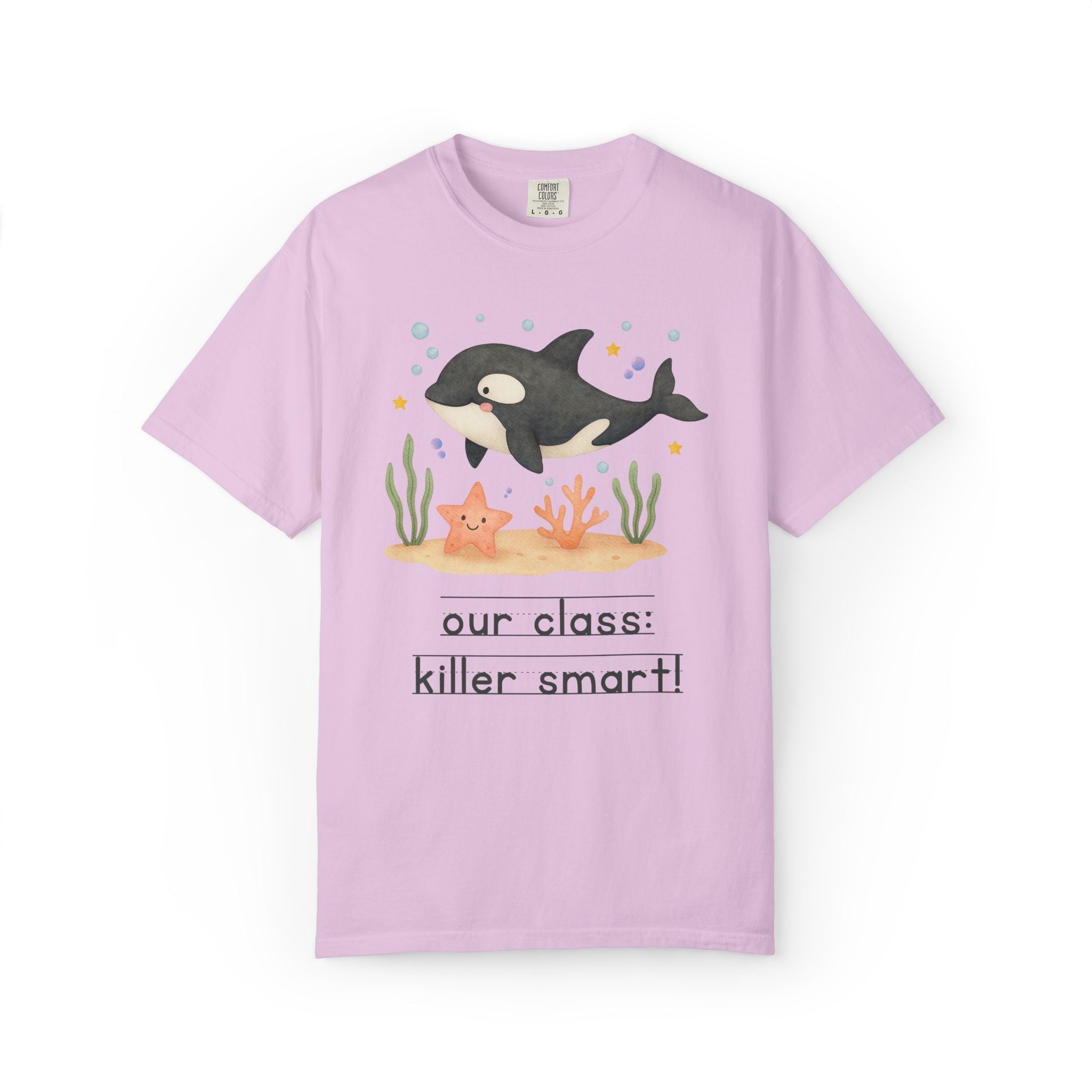 Our Class: Killer Smart Matching Teacher Tee Shirt for Back to School or Testing Day, Cute and Nostalgic Ocean Animal Orca Whale - Opal and June
