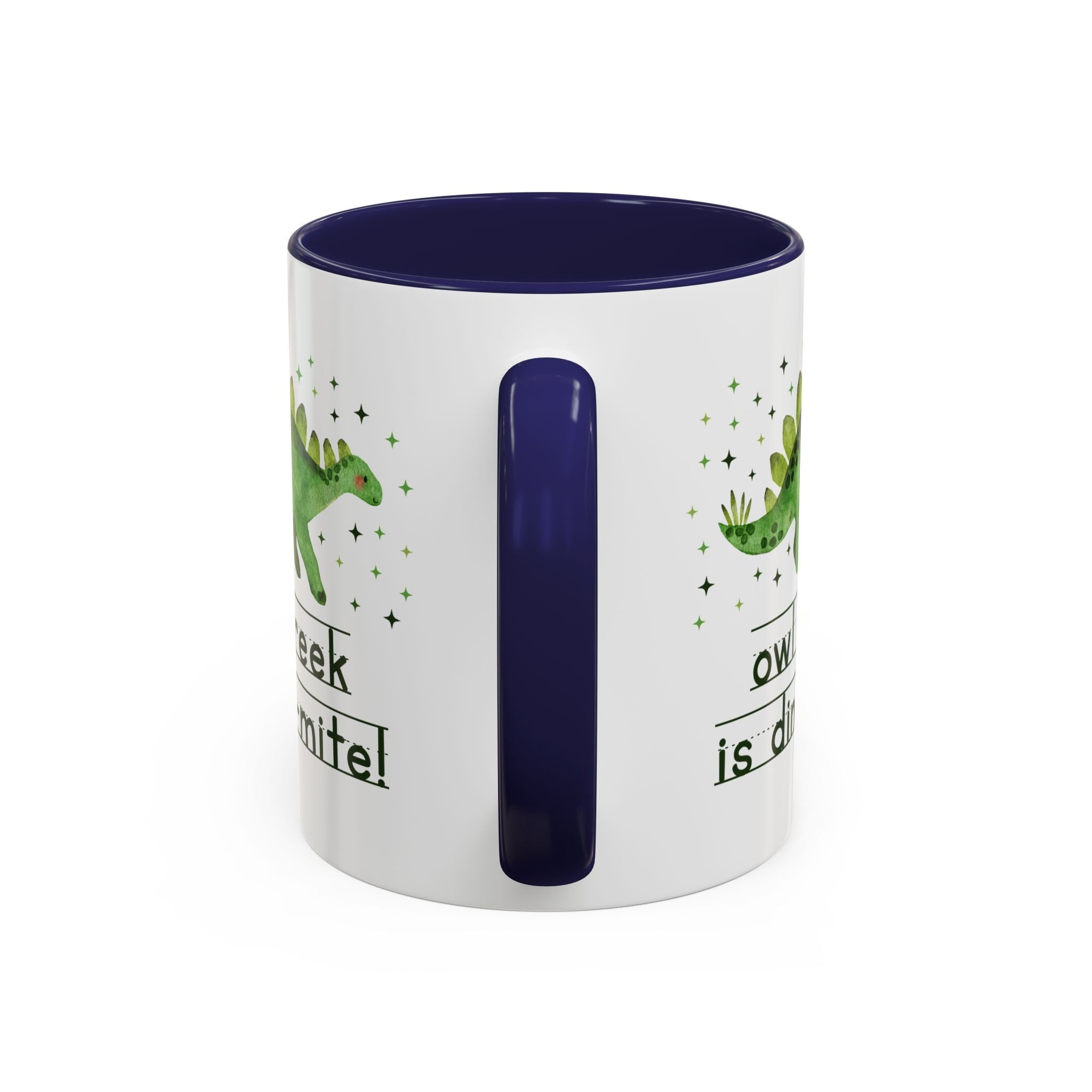 Owl Creek Elementary School Coffee Mug: Owl Creek is Dino - Mite! | FPS + Opal and June 11 Oz Coffee Mug, Fayetteville Public Schools - Opal and June