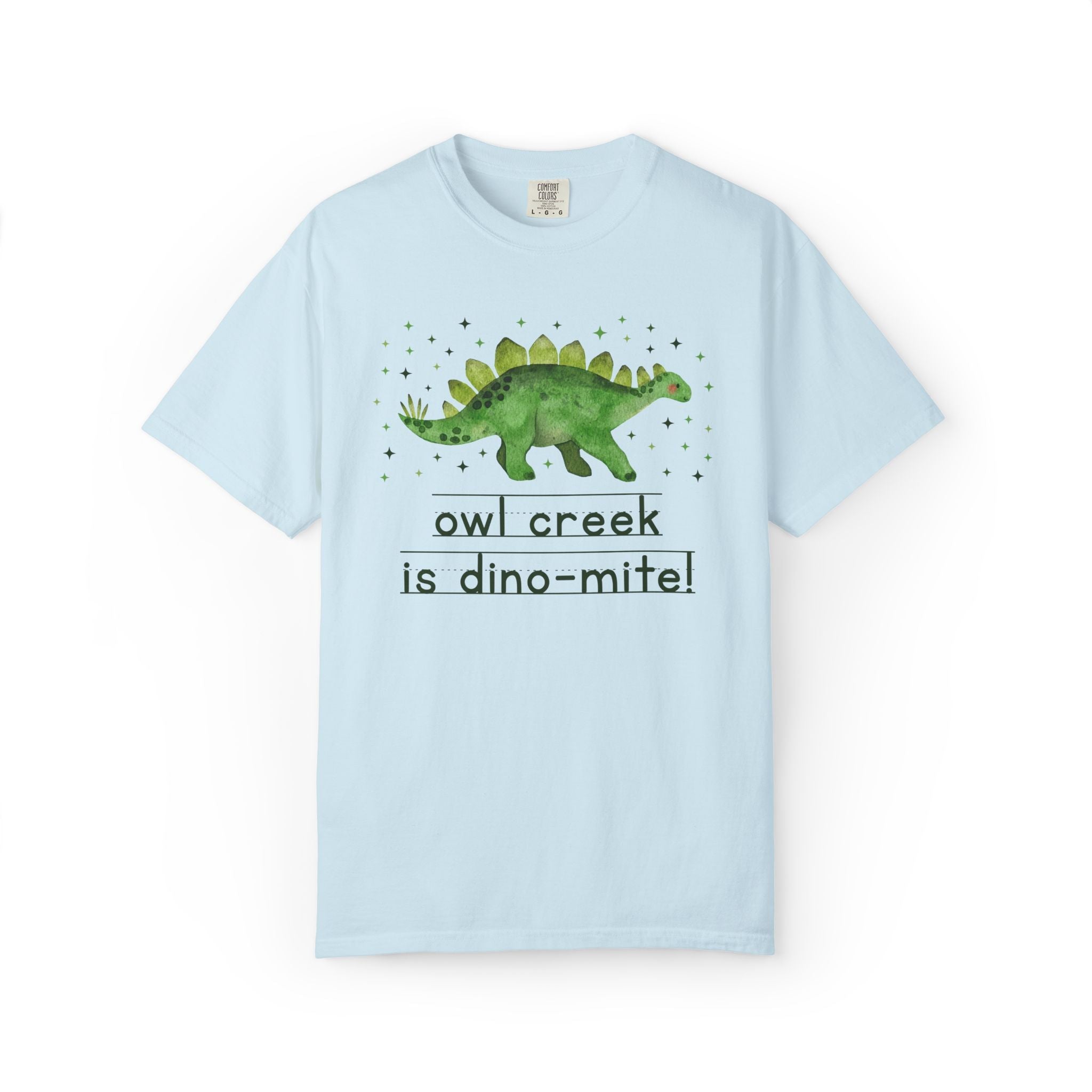 Owl Creek Elementary School Tee Shirt: Owl Creek is Dino - Mite! | FPS + Opal and June Tee Shirt, Fayetteville Public Schools - Opal and June