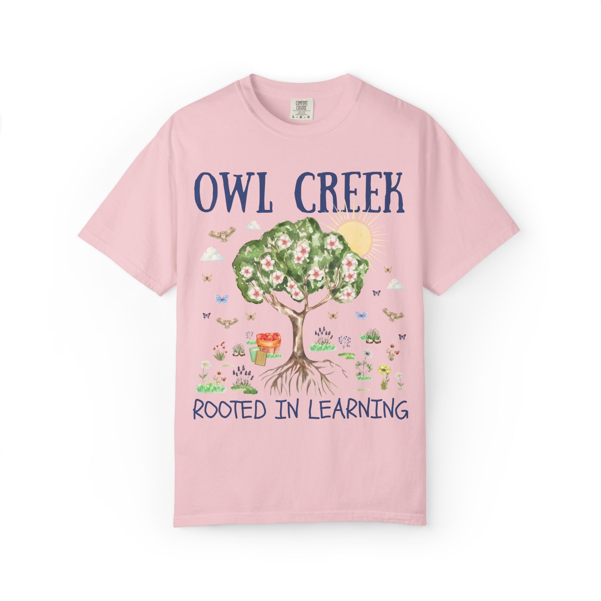 Owl Creek Elementary School Tee Shirt: Rooted in Learning | FPS + Opal and June Tee Shirt, Fayetteville Public Schools - Opal and June