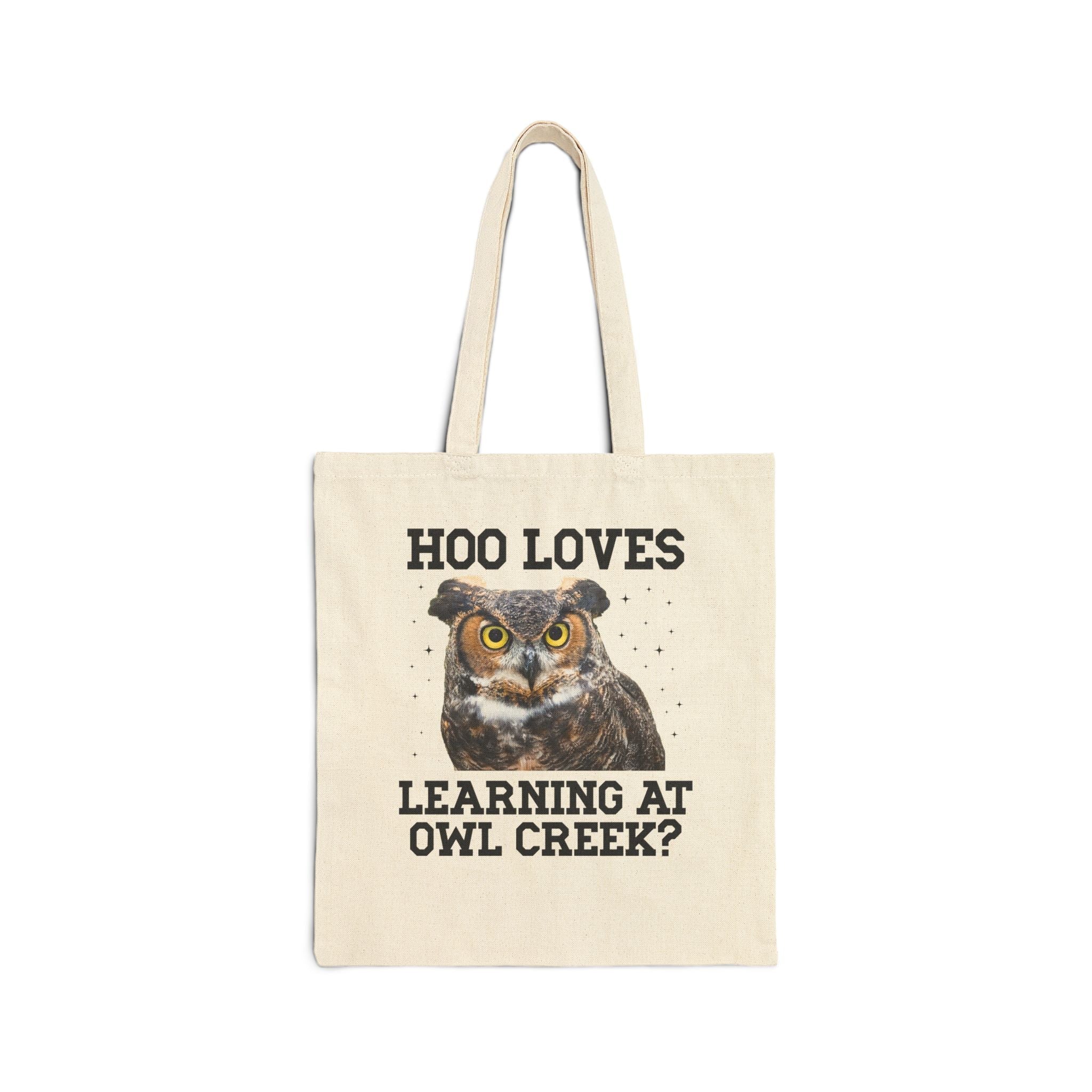 Owl Creek Elementary School Tote Bag: Hoo Loves Learning at Owl Creek? - Opal and June