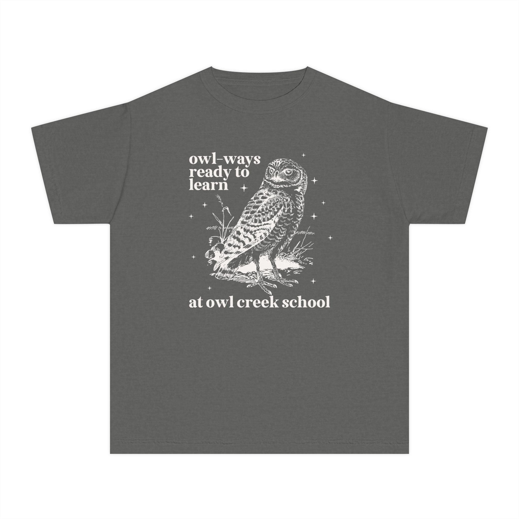 Owl Creek Kids Tee Shirt: Owl - Ways Ready to Learn - Opal and June