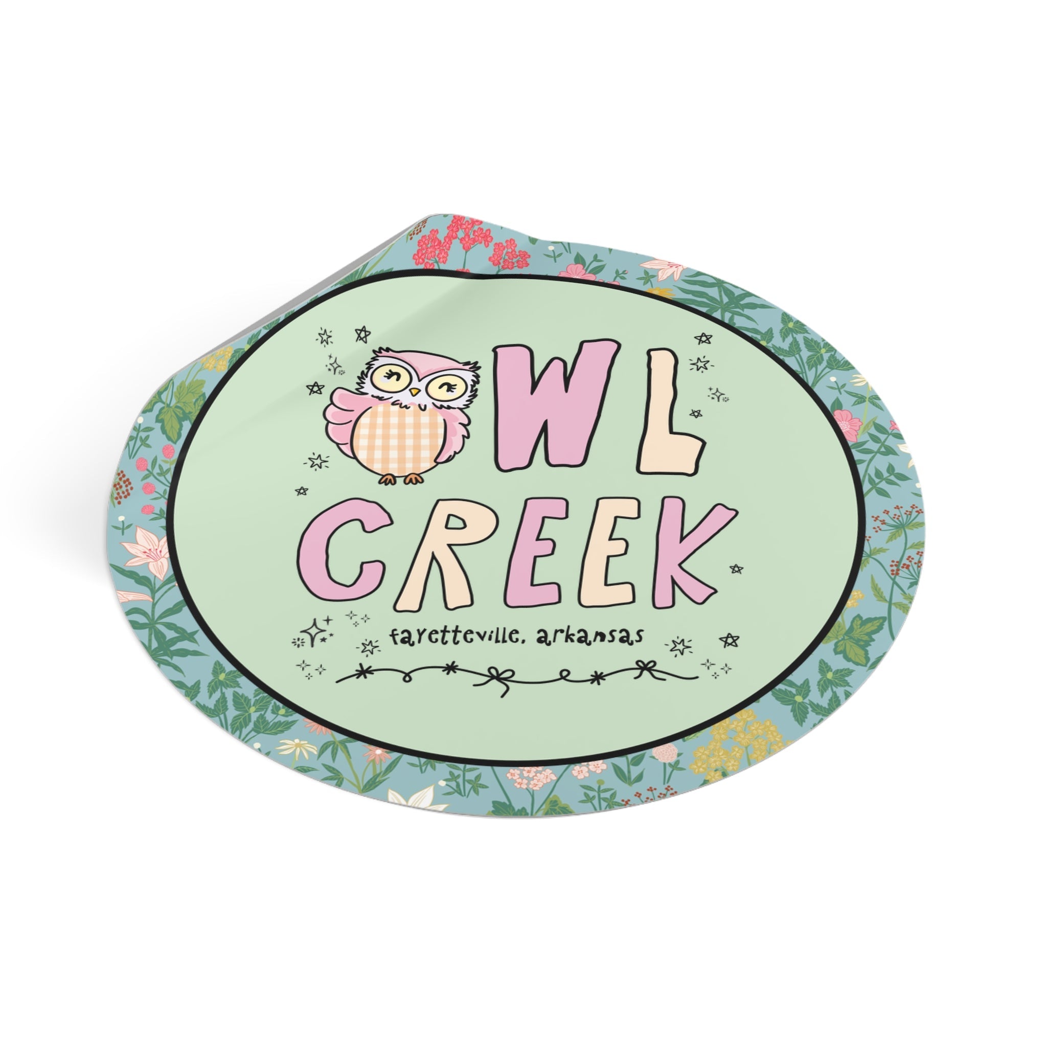 Owl Creek Sticker: Pink and Beige Letters - Opal and June