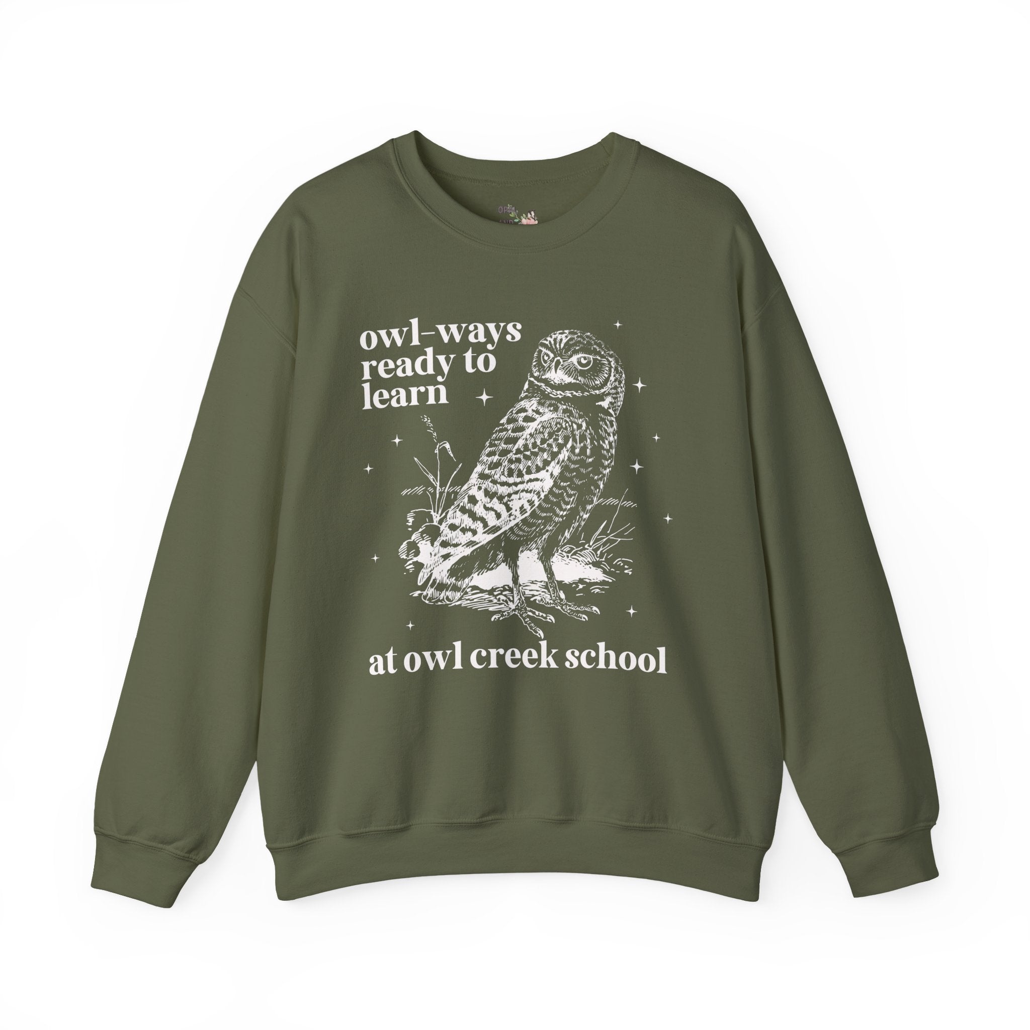 Owl Creek Sweatshirt: Owl - Ways Ready to Learn - Opal and June